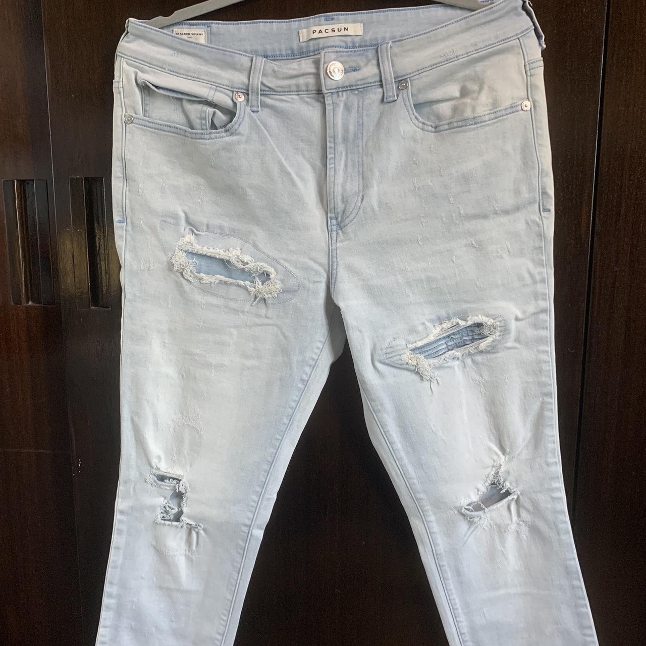 PAC SUN Stacked Skinny Jeans Denim Faded Black Moto Modern Mens Size 30 X  29 | eBay