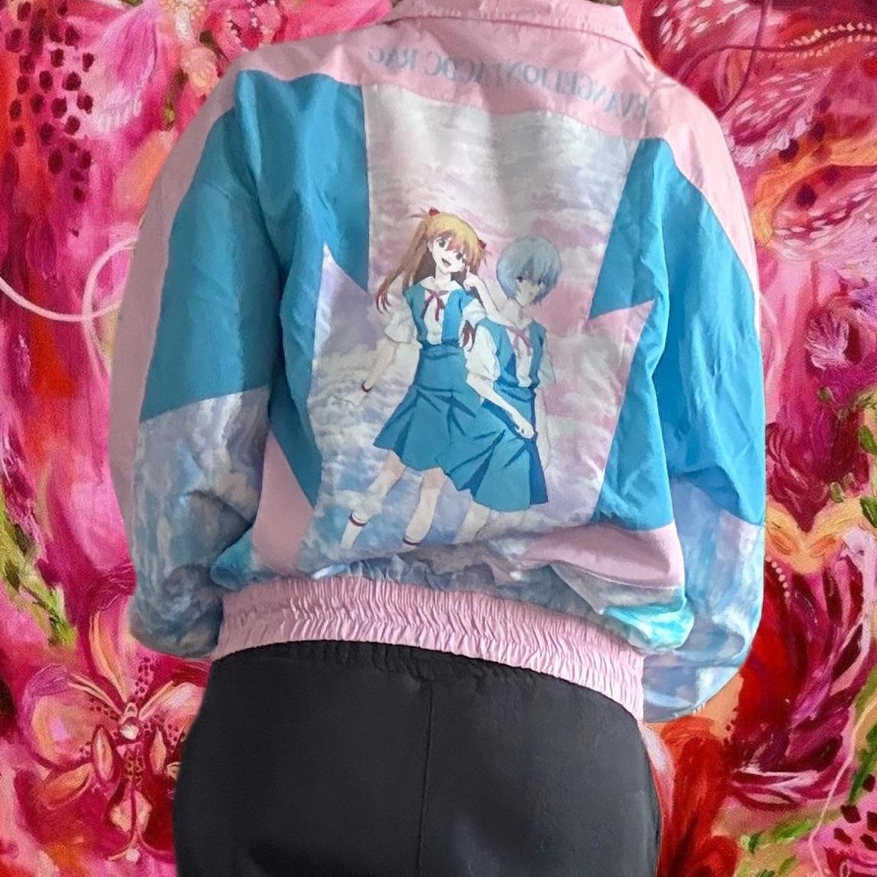 Limited Edition EVANGELION x ACDC Rag blue and pink... | Depop