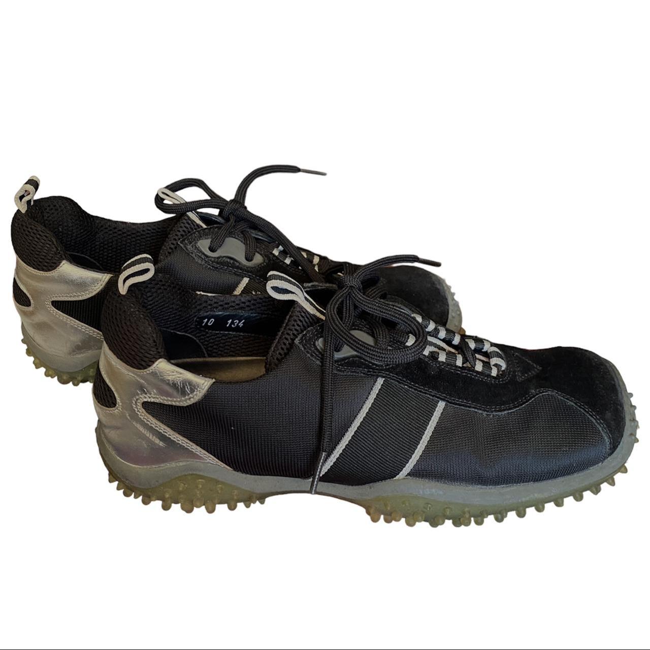 Miu Miu Women's Black and Silver Trainers