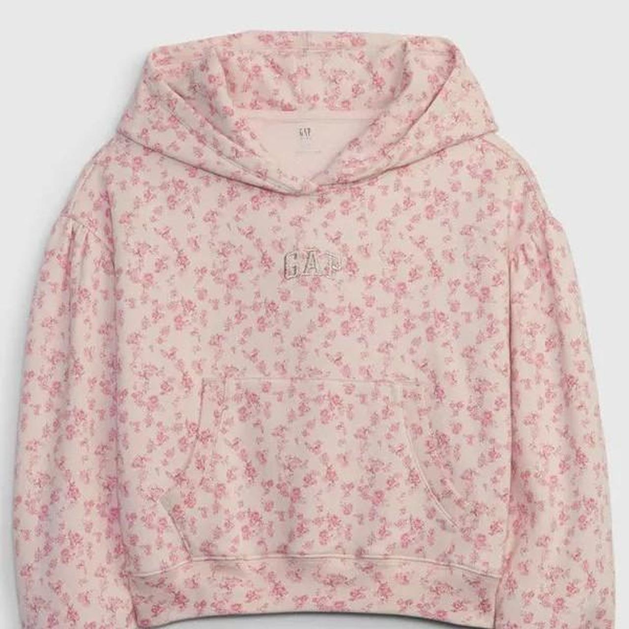 Gap x loveshackfancy pink floral hoodie Size... - Depop