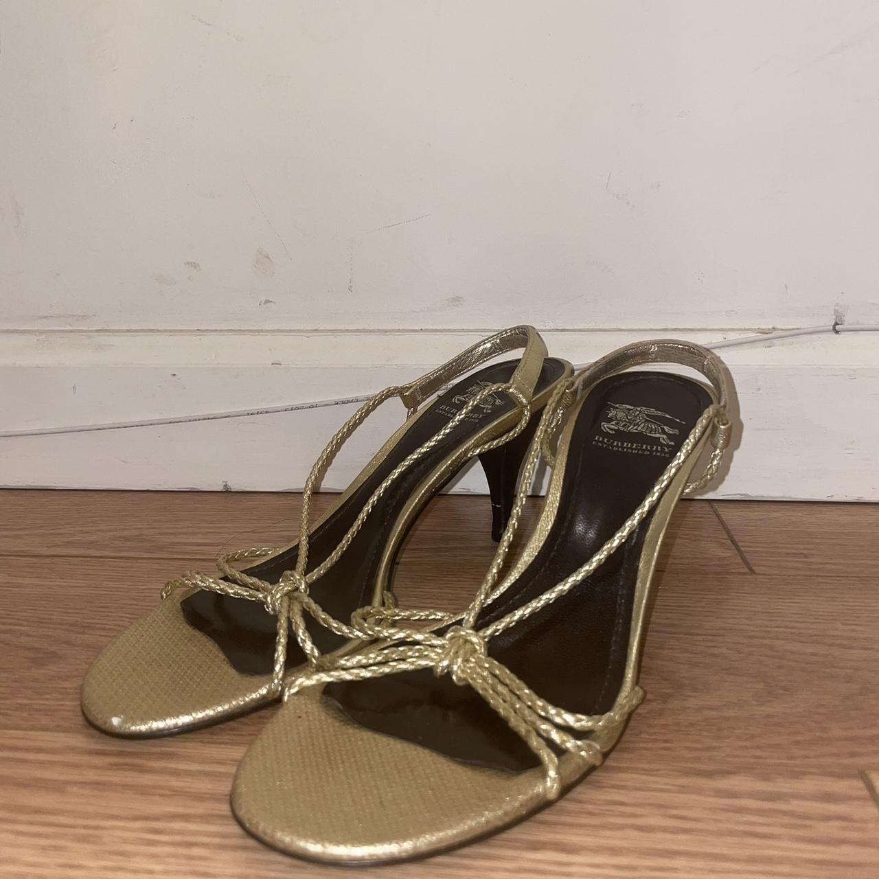 VINTAGE BURBERRY HEELS! Barely worn vintage mules! - Depop