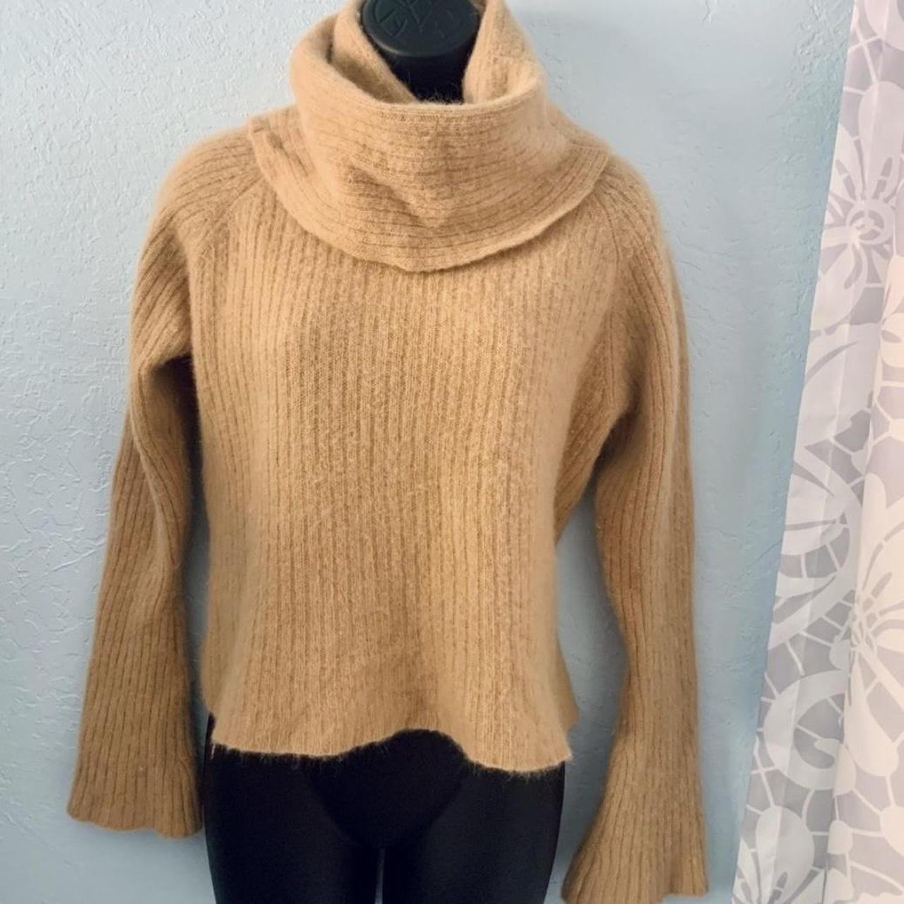 Angora cowl outlet neck sweater