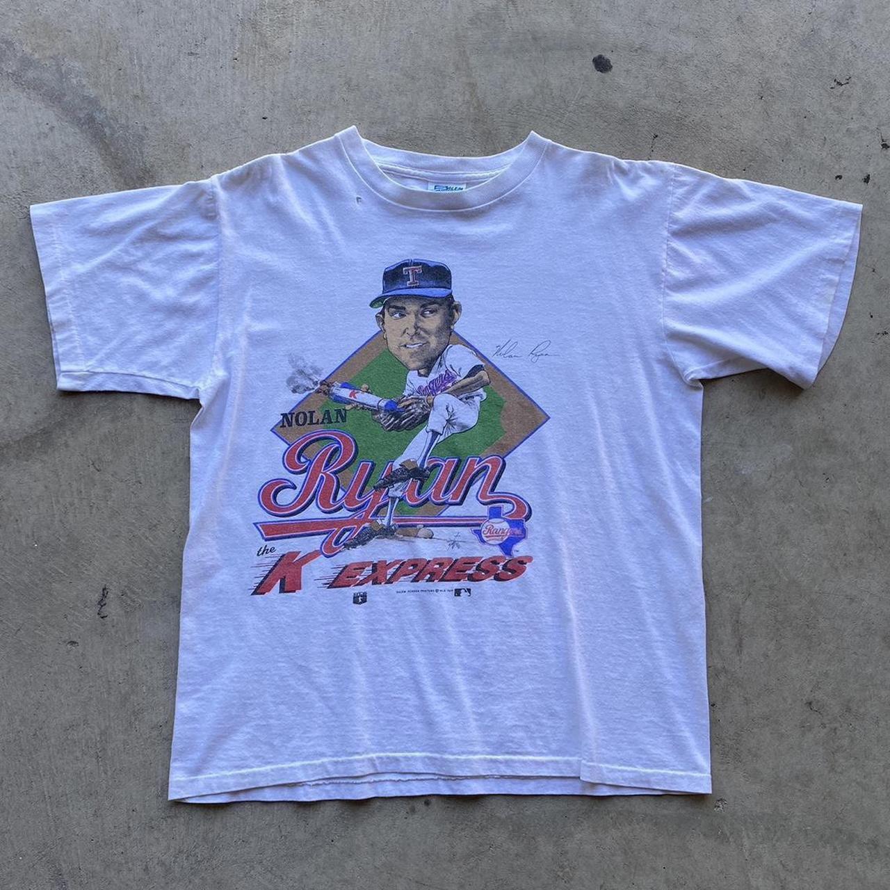 VINTAGE NOLAN RYAN TEXAS RANGERS ARTIST SERIES T-SHIRT BY SALEM SPORTSWEAR