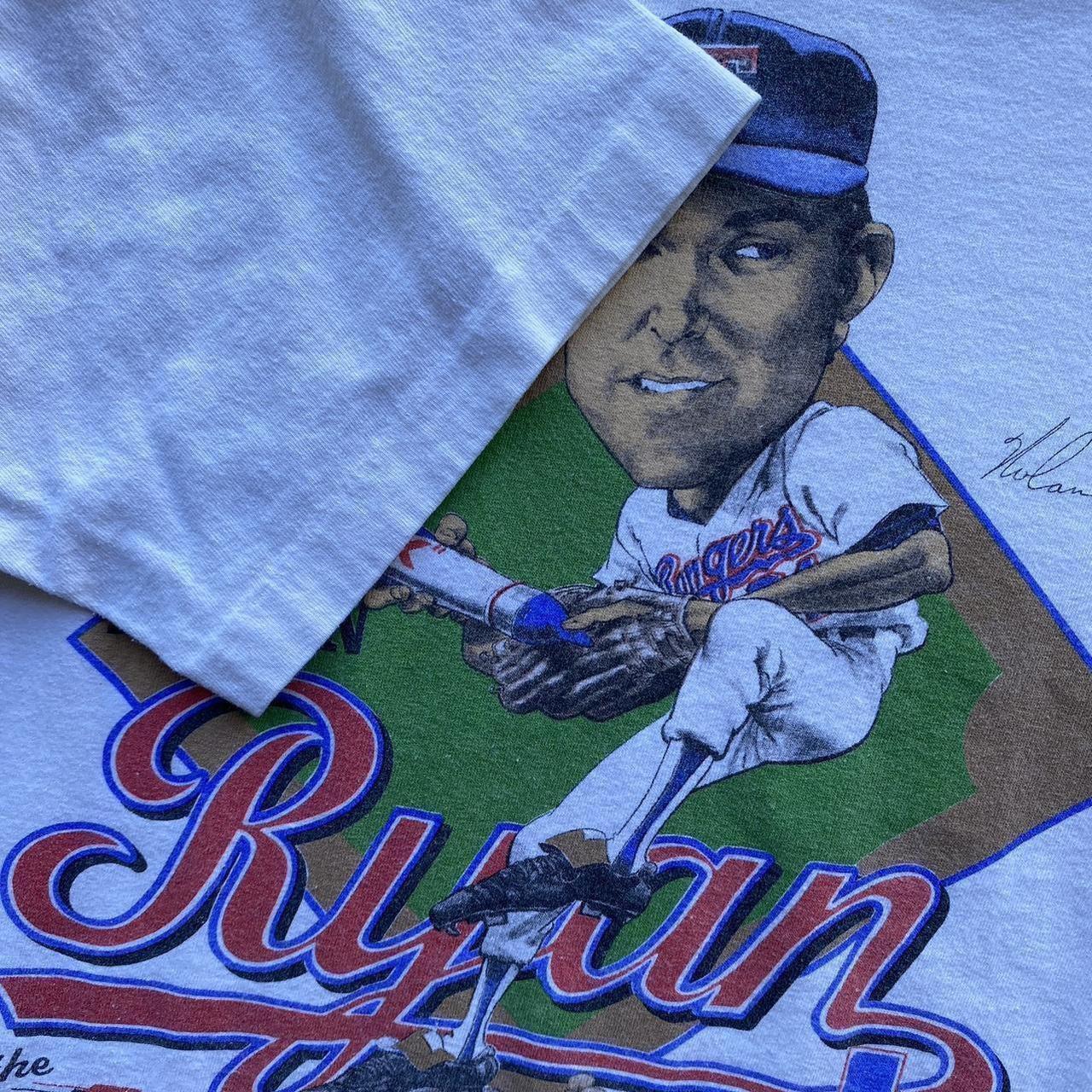 VINTAGE NOLAN RYAN TEXAS RANGERS ARTIST SERIES T-SHIRT BY SALEM SPORTSWEAR