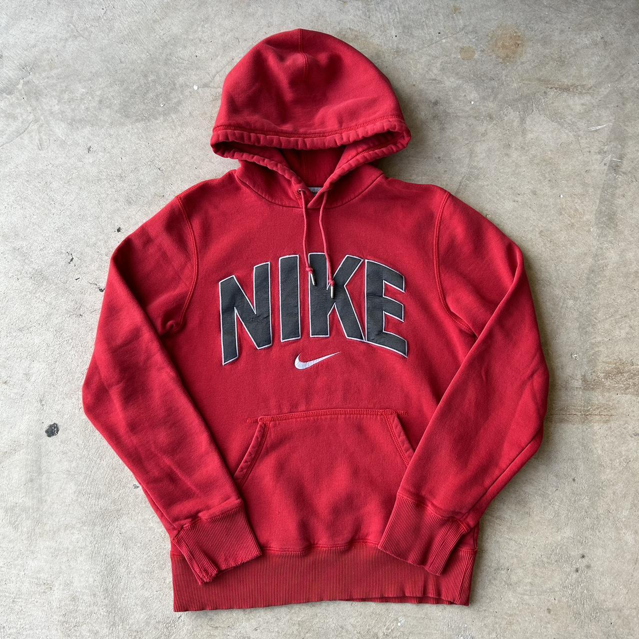 Vintage y2k Nike hoodie. Nike center swoosh and... - Depop