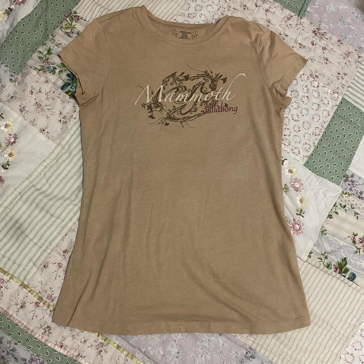 Billabong Women's Tan and Brown T-shirt | Depop