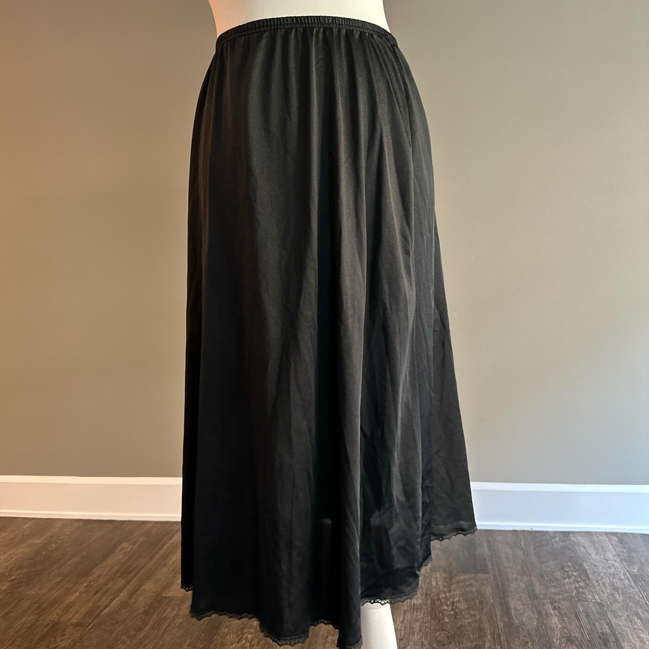 Gorgeous black slip skirt Great condition.... - Depop