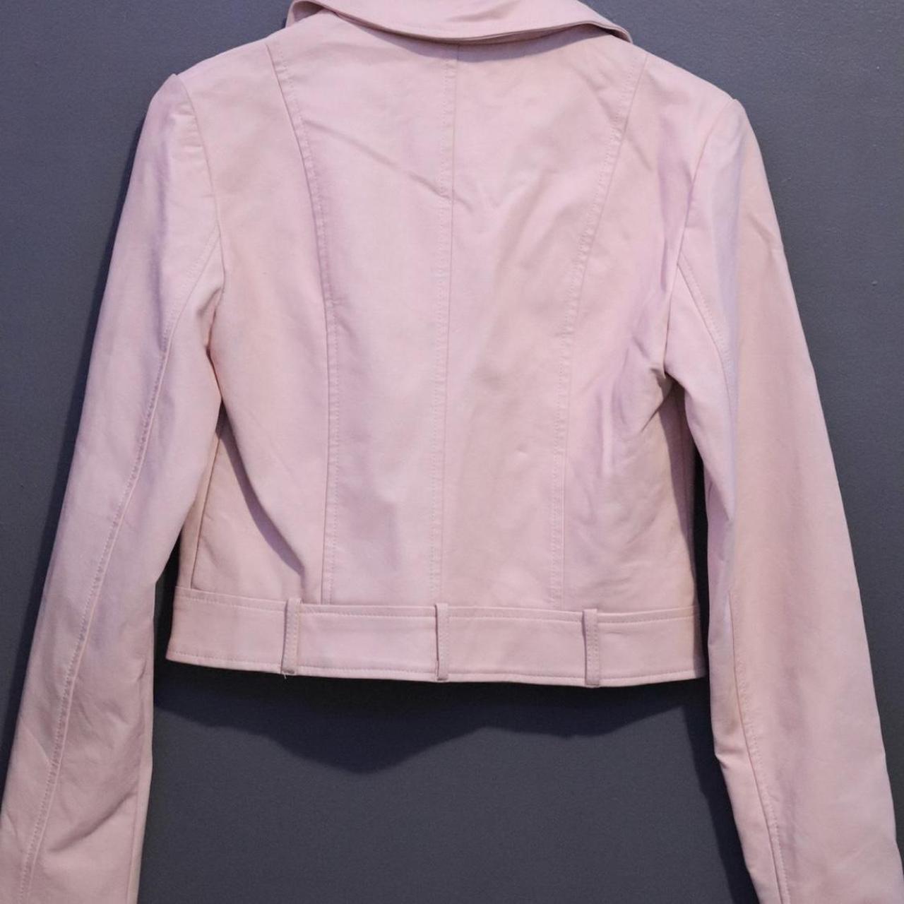 Forever 21 Pink Leather Jacket (belt included) Size... Depop