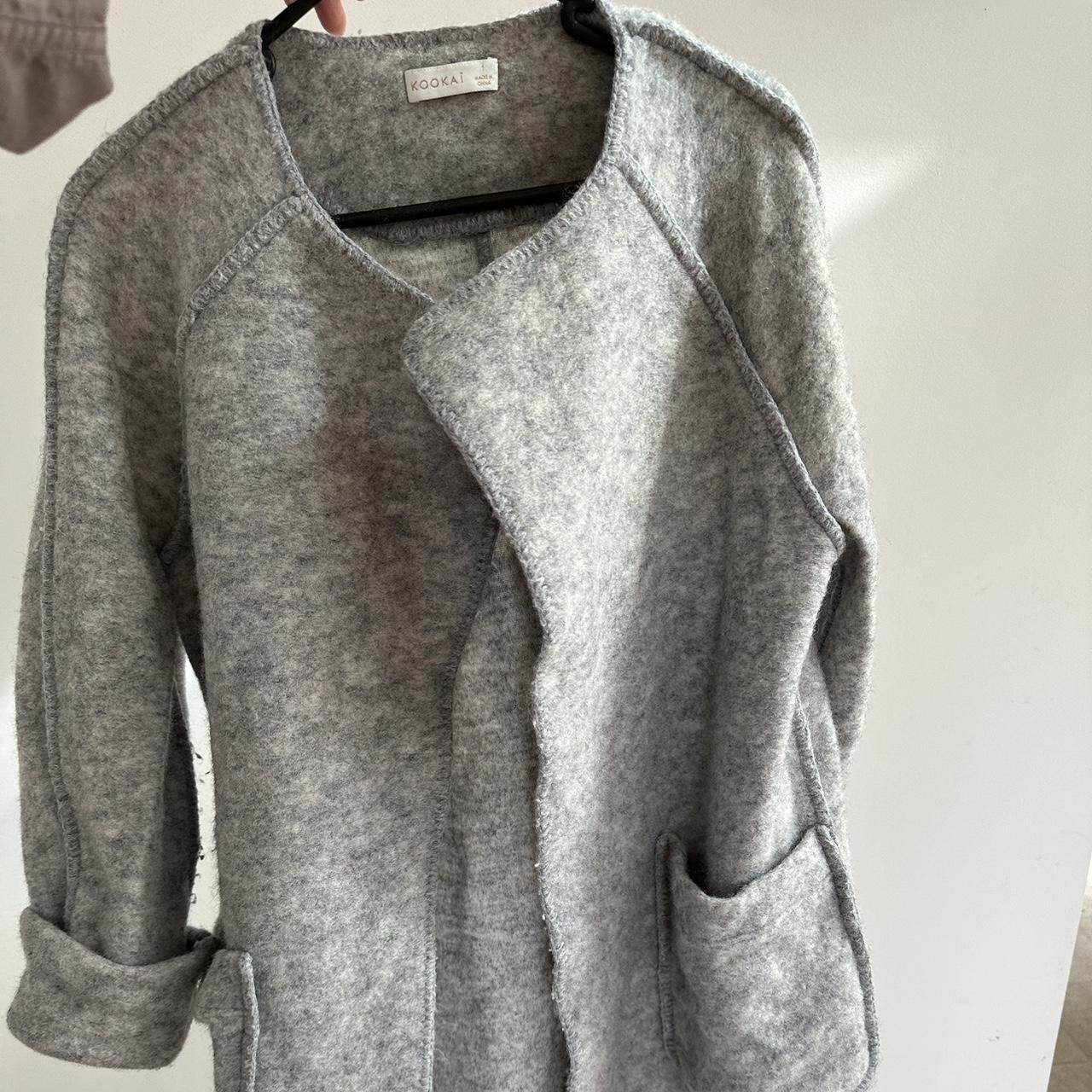 Kookai grey wool coat Excellent condition Size 1... Depop