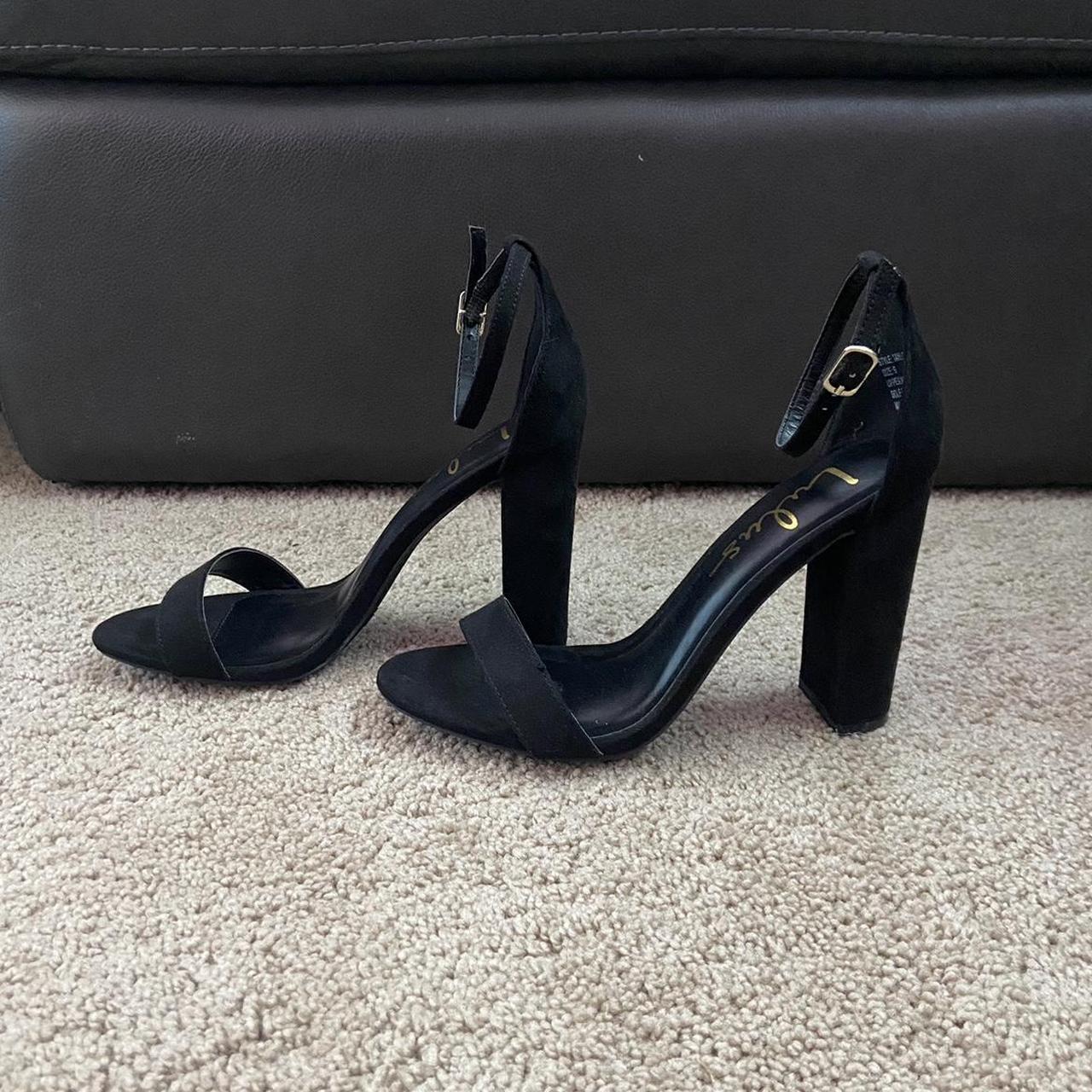 lulus black strappy heels