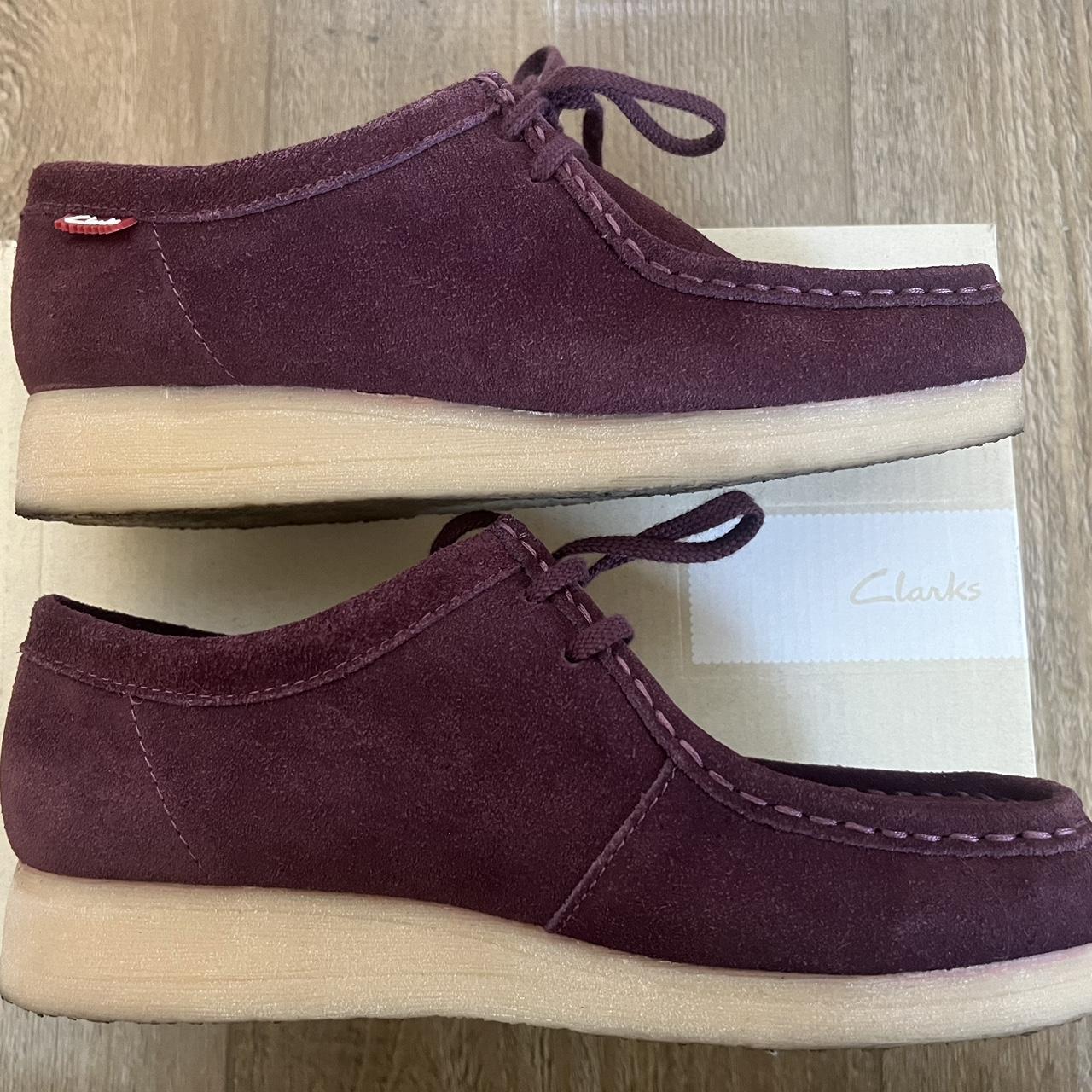 Clarks Padmora Wine Suede Women s 7. Bought on a Depop