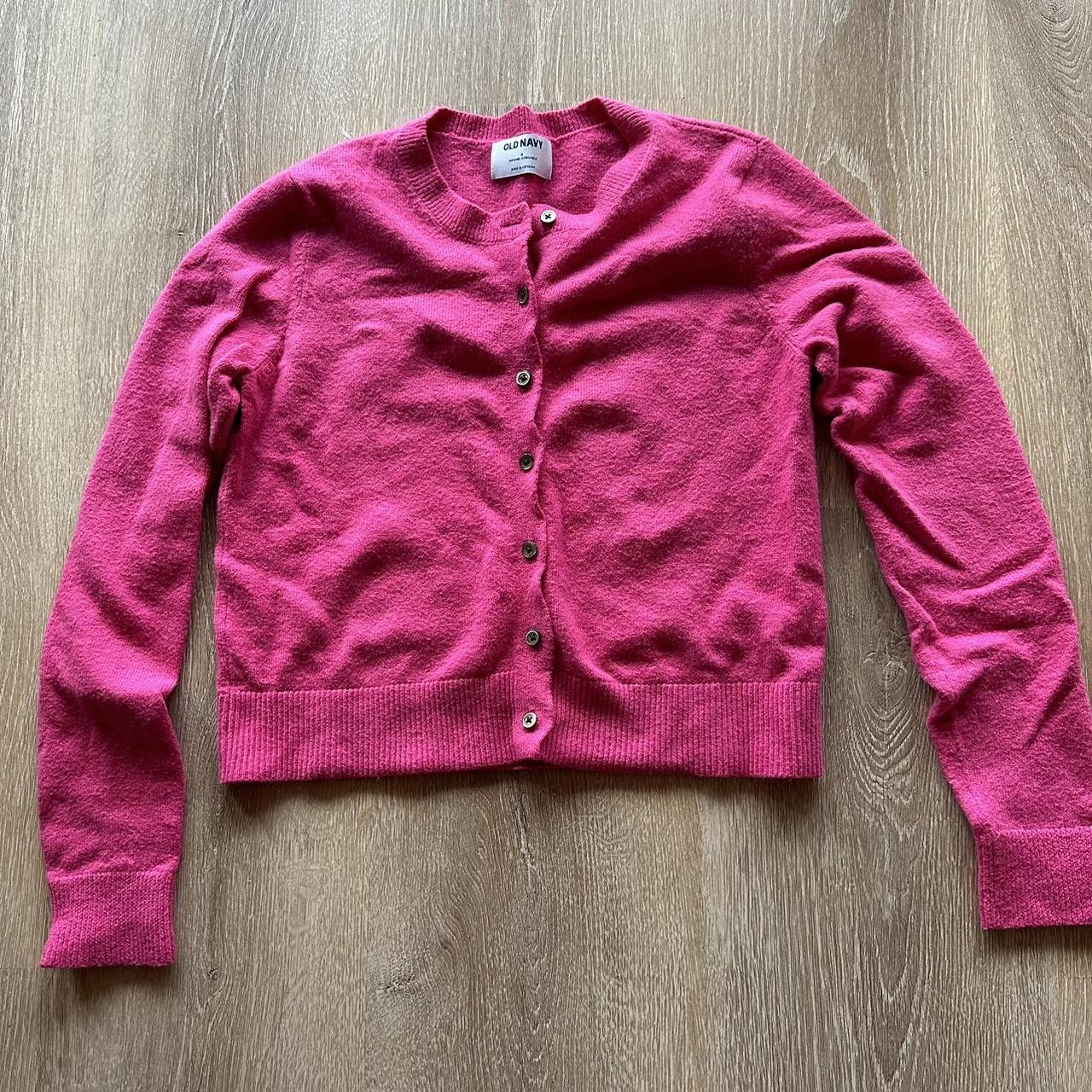 Old navy pink hot sale cardigan sweater