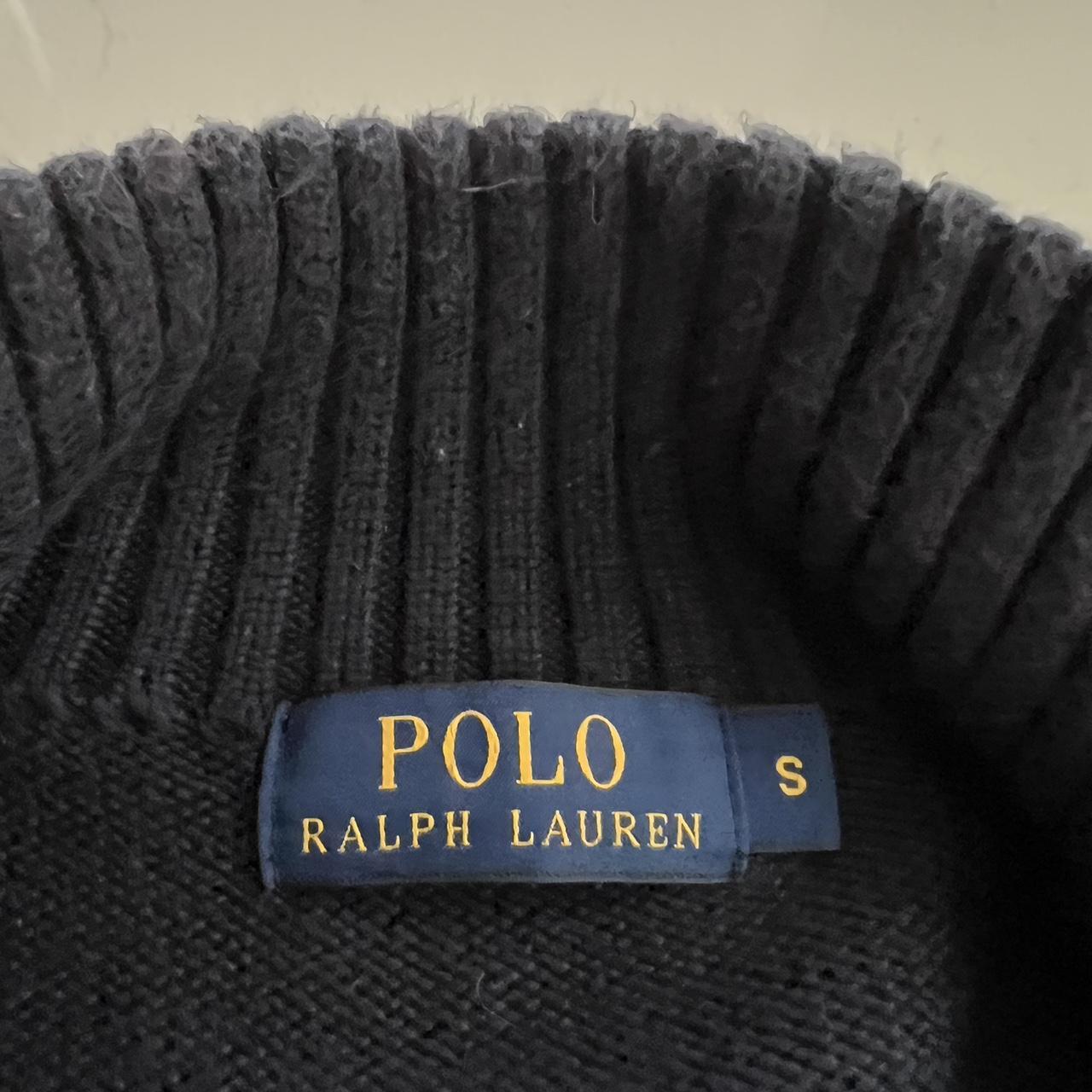 RALPH LAUREN NAVY KNIT QUARTER ZIP JUMPER MEN’S SIZE... - Depop