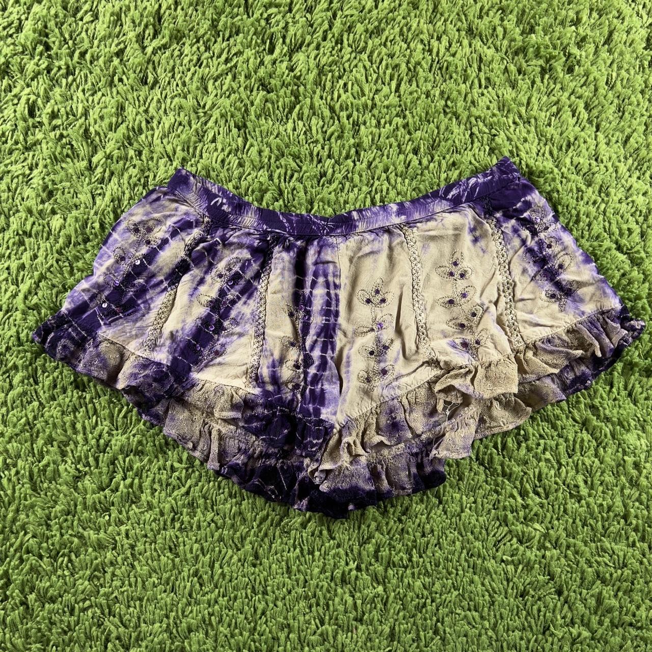 2 bundle shorts both sz L purple one no longer has - Depop