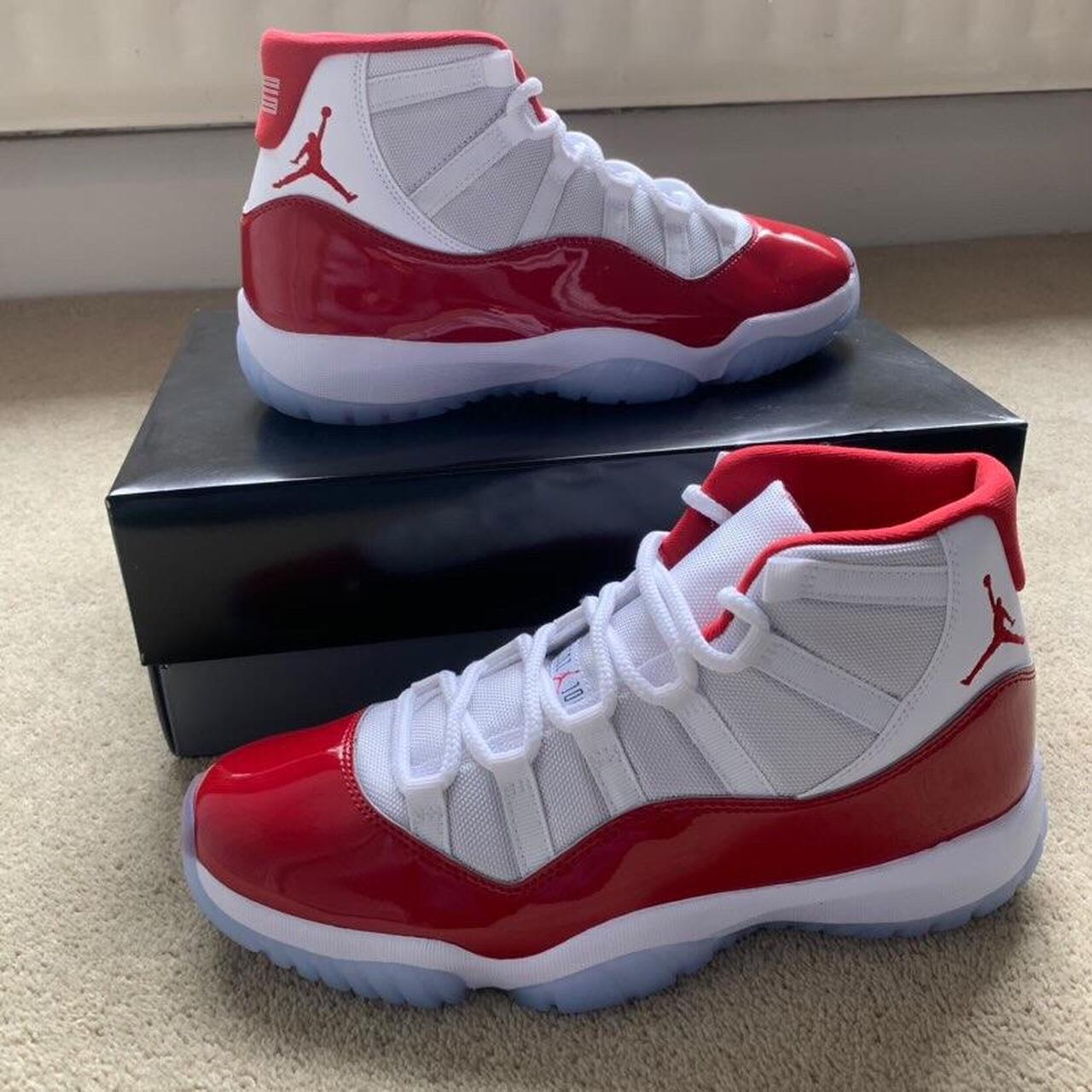 jordan shoes red and white