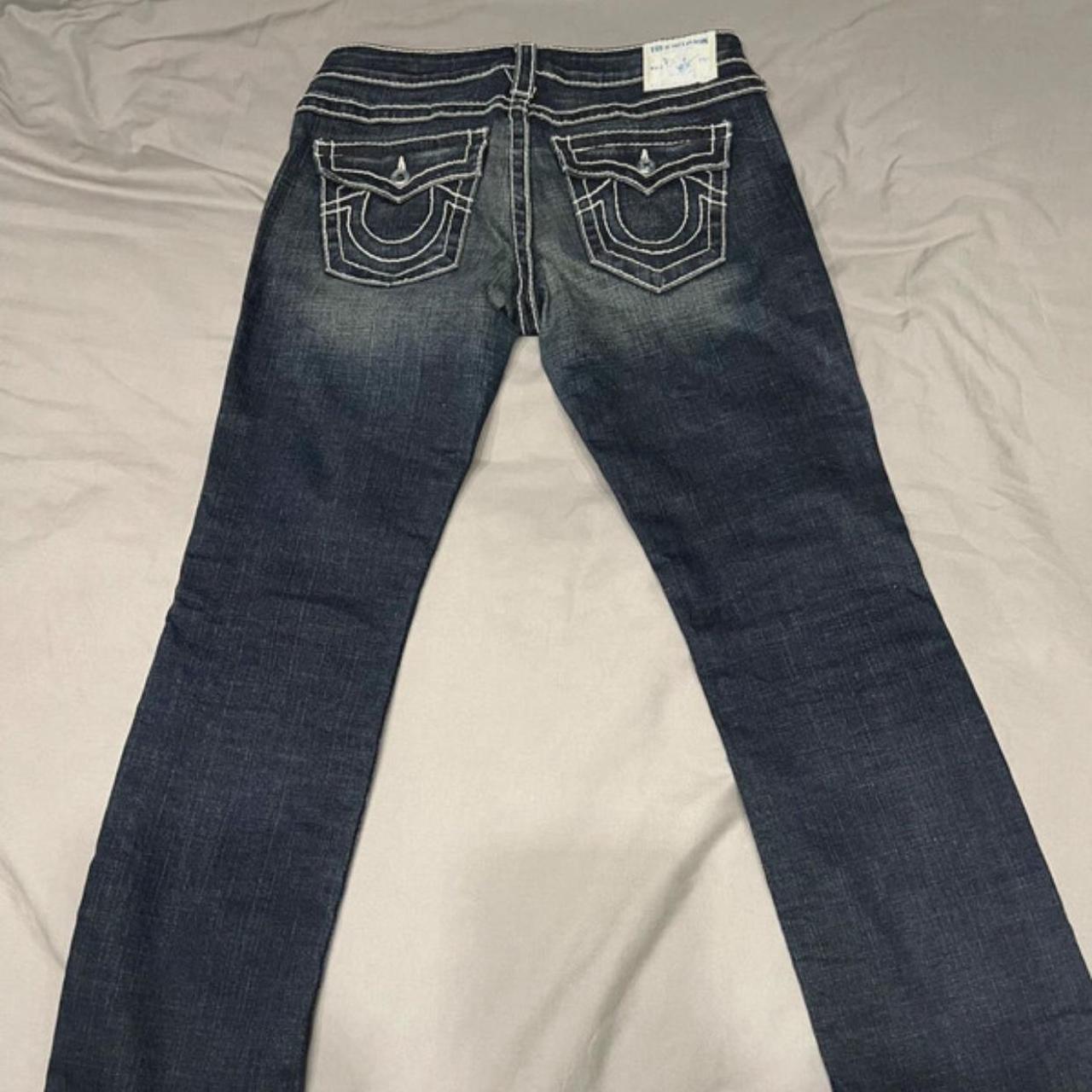 True religion jeans boot cut contrast stitch low... - Depop