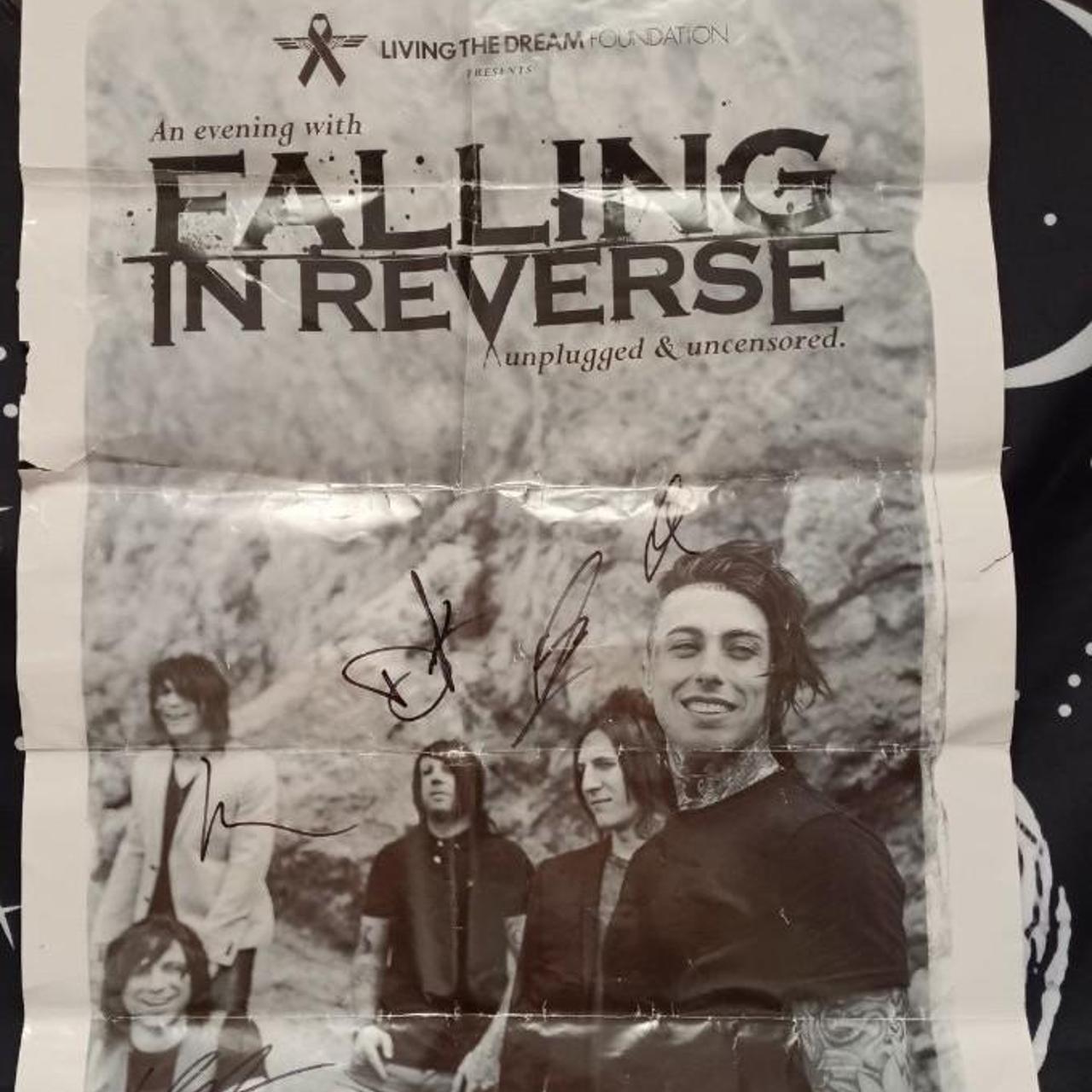 Falling in reverse poster signed by the whole... - Depop