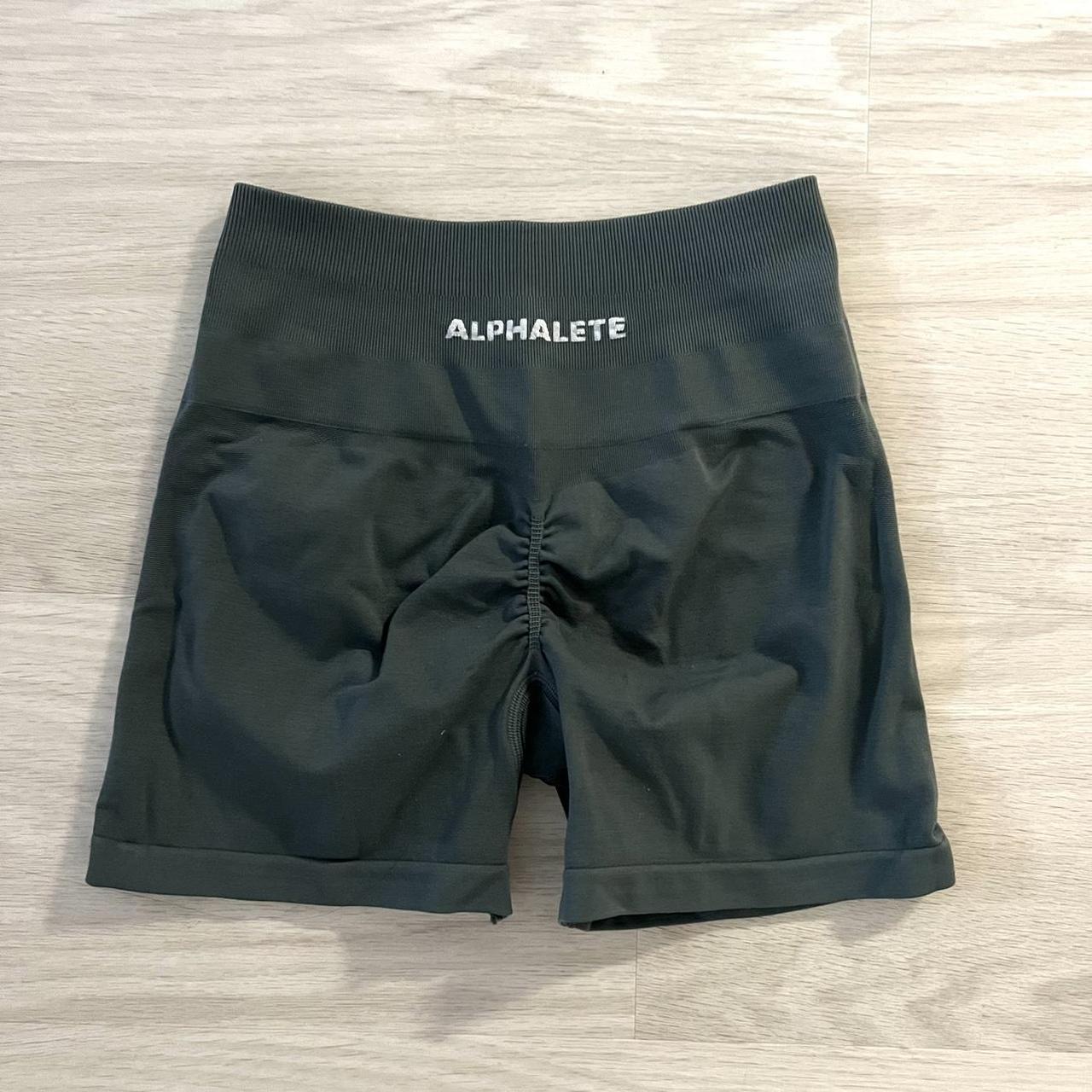 Charcoal grey alphalete amplify scrunch shorts Size... - Depop