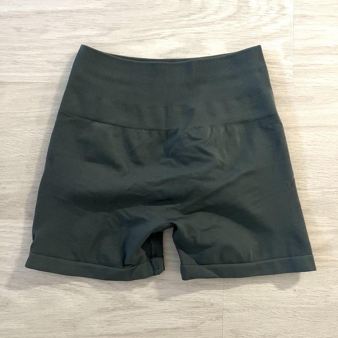 Charcoal grey alphalete amplify scrunch shorts Size... - Depop