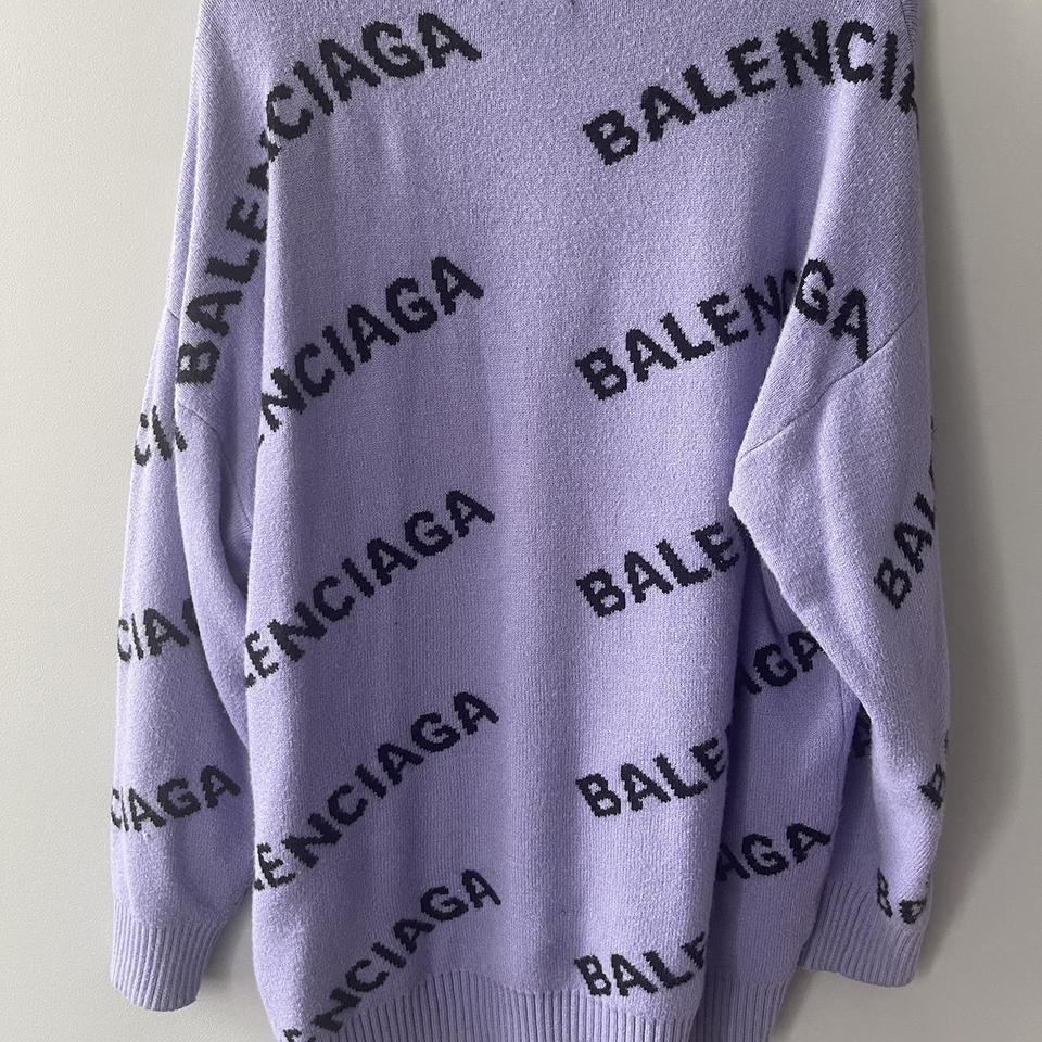 Purple balenciaga clearance sweater