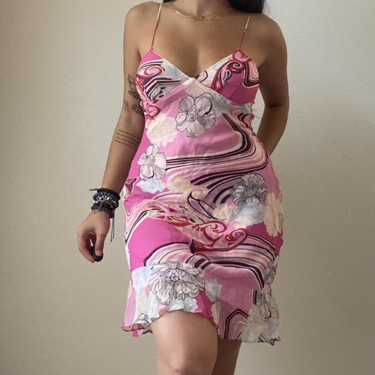 Express pink floral dress best sale