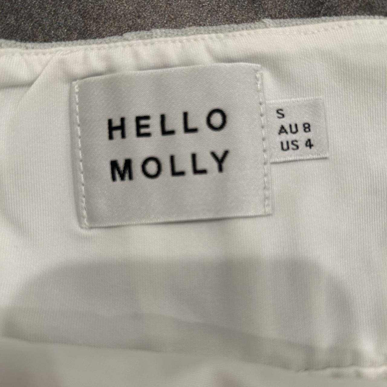 Hello Molly White Ruched Dress Size - Small (4) Mini... - Depop