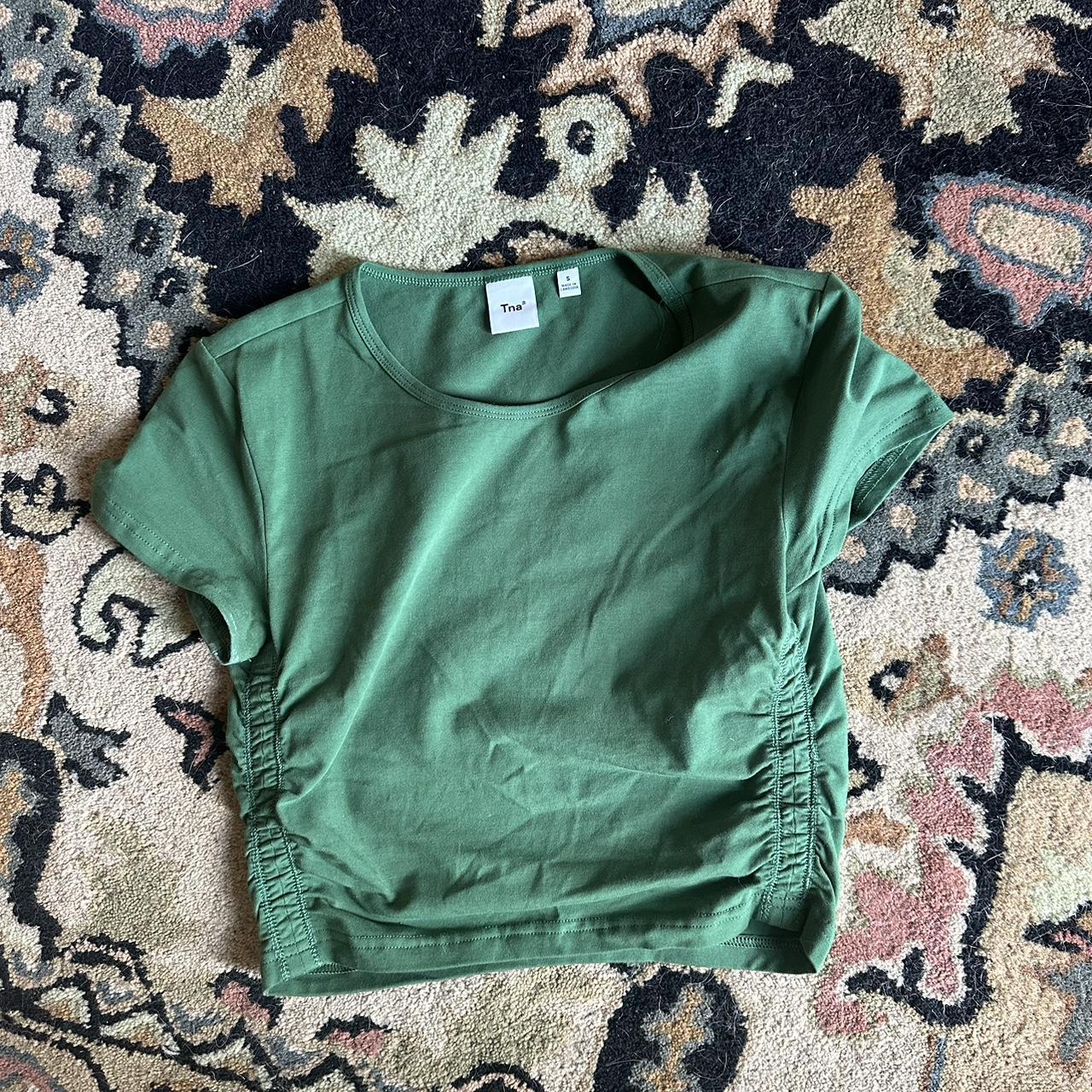 Aritzia Women's Green Croptop Depop