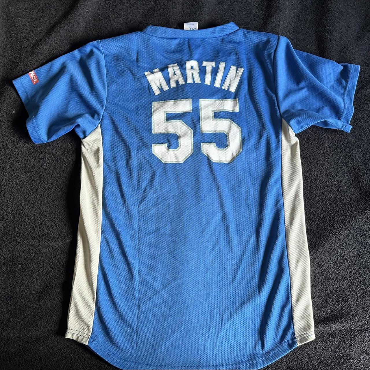 LA Dodgers Mitchell Ness Mesh V-Neck Jersey - Depop