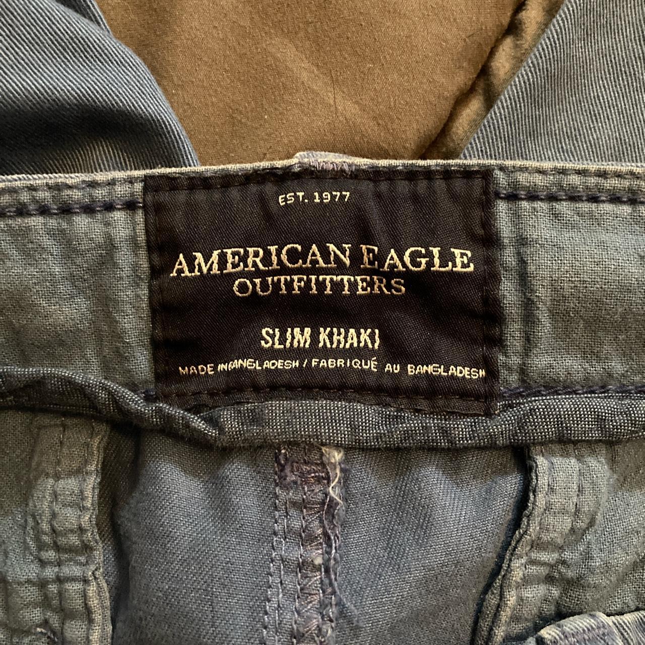 American eagle khaki pants Great condition Size... - Depop