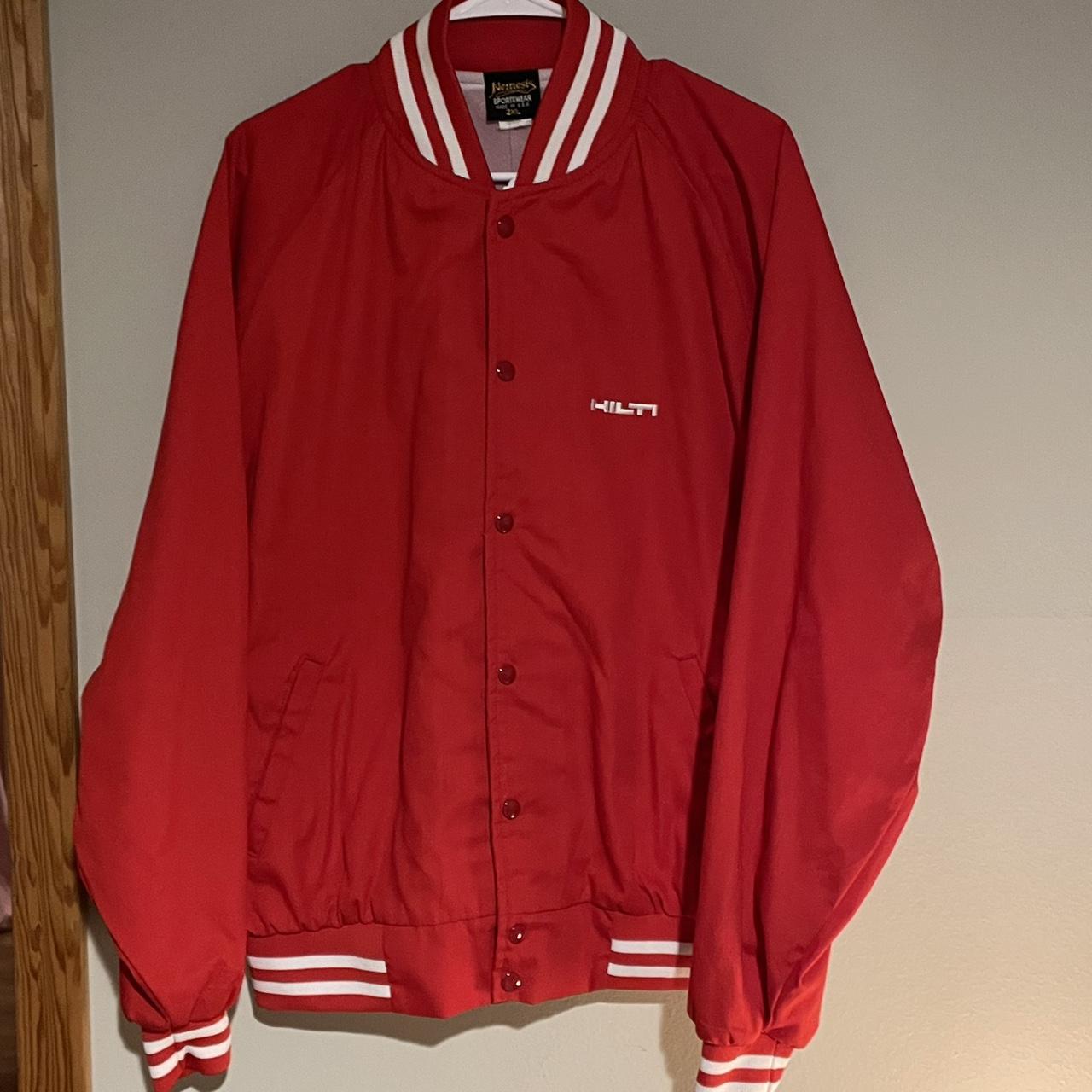 nike red bomber jacket