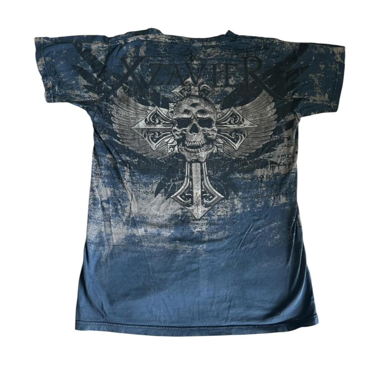 vintage 2000s XZavier cybery2k skull cross and wings | Depop