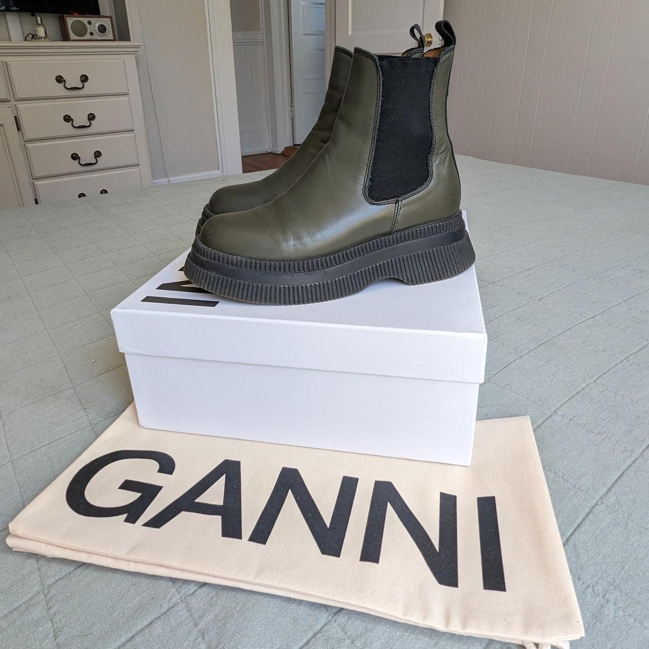 Ganni Creeper Chelsea Boots in Kalamata, size... - Depop