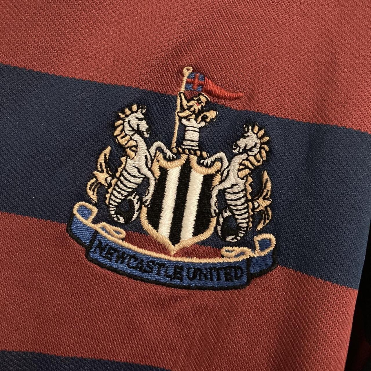 Genuine Newcastle United 1996 grandad collar away... - Depop