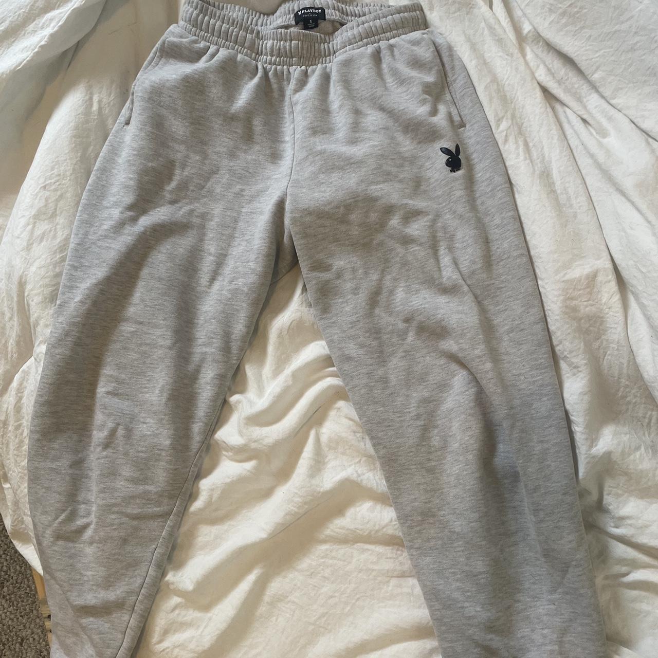 Playboy Women's White Joggers-tracksuits | Depop