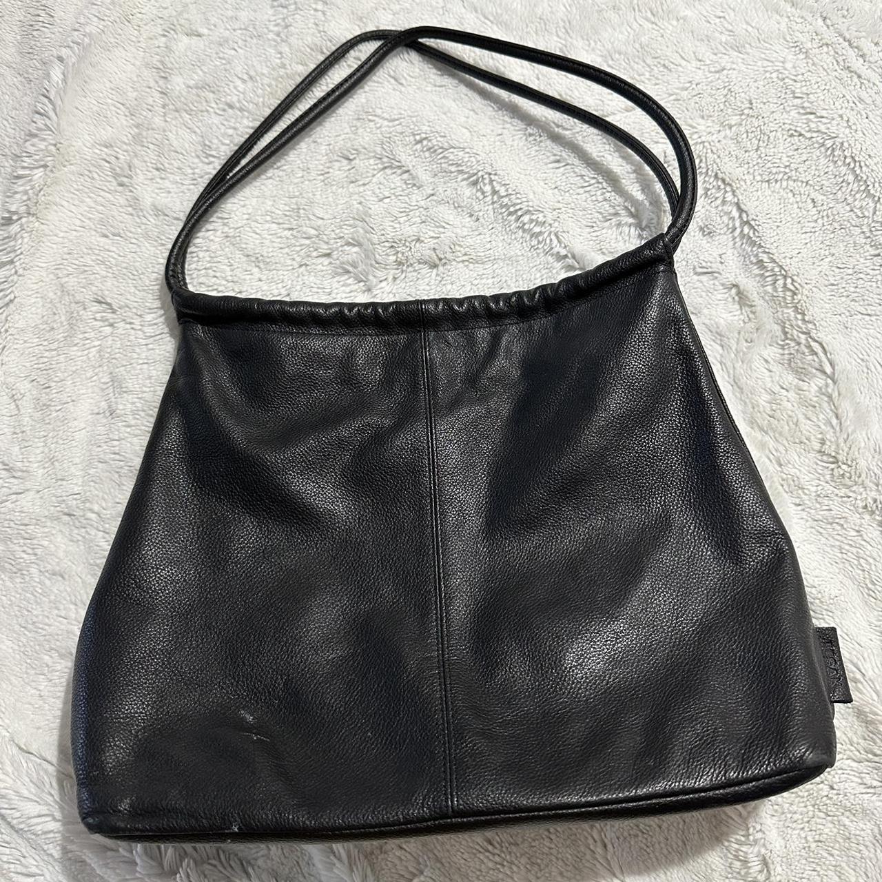 The Sak Handbag Real Leather Black Sakbag Vintage Depop