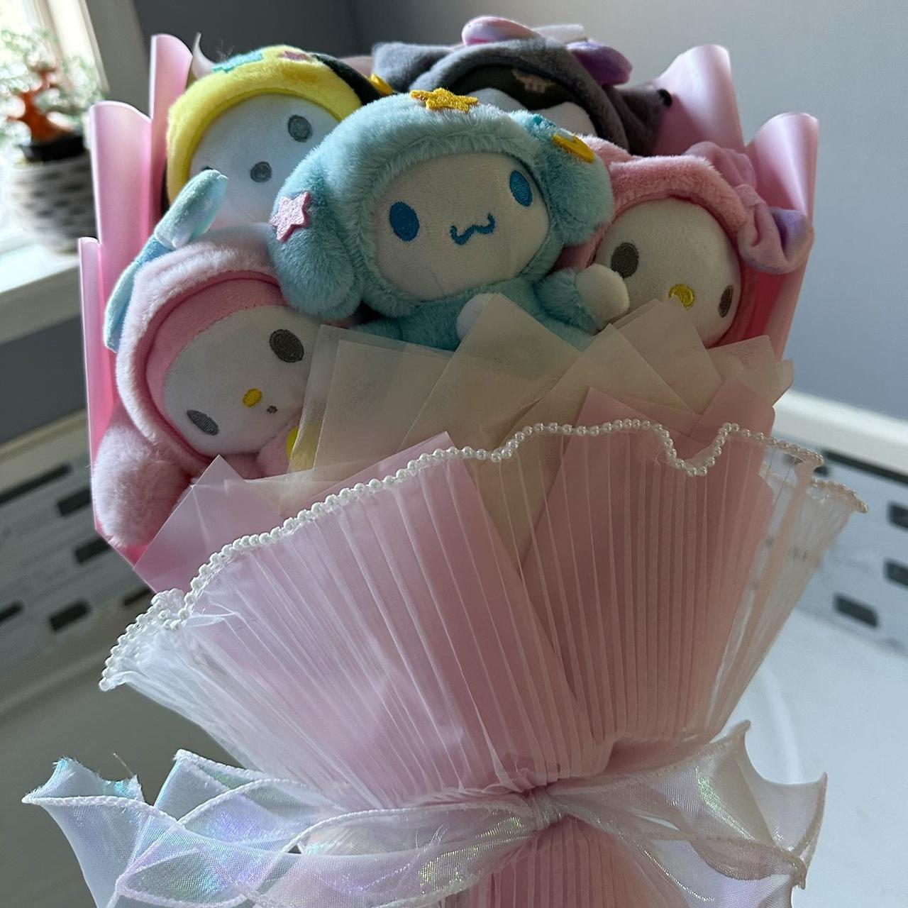 Cute Plush Bouquet Sanrio My Melody Kuromi Cinnamon... - Depop