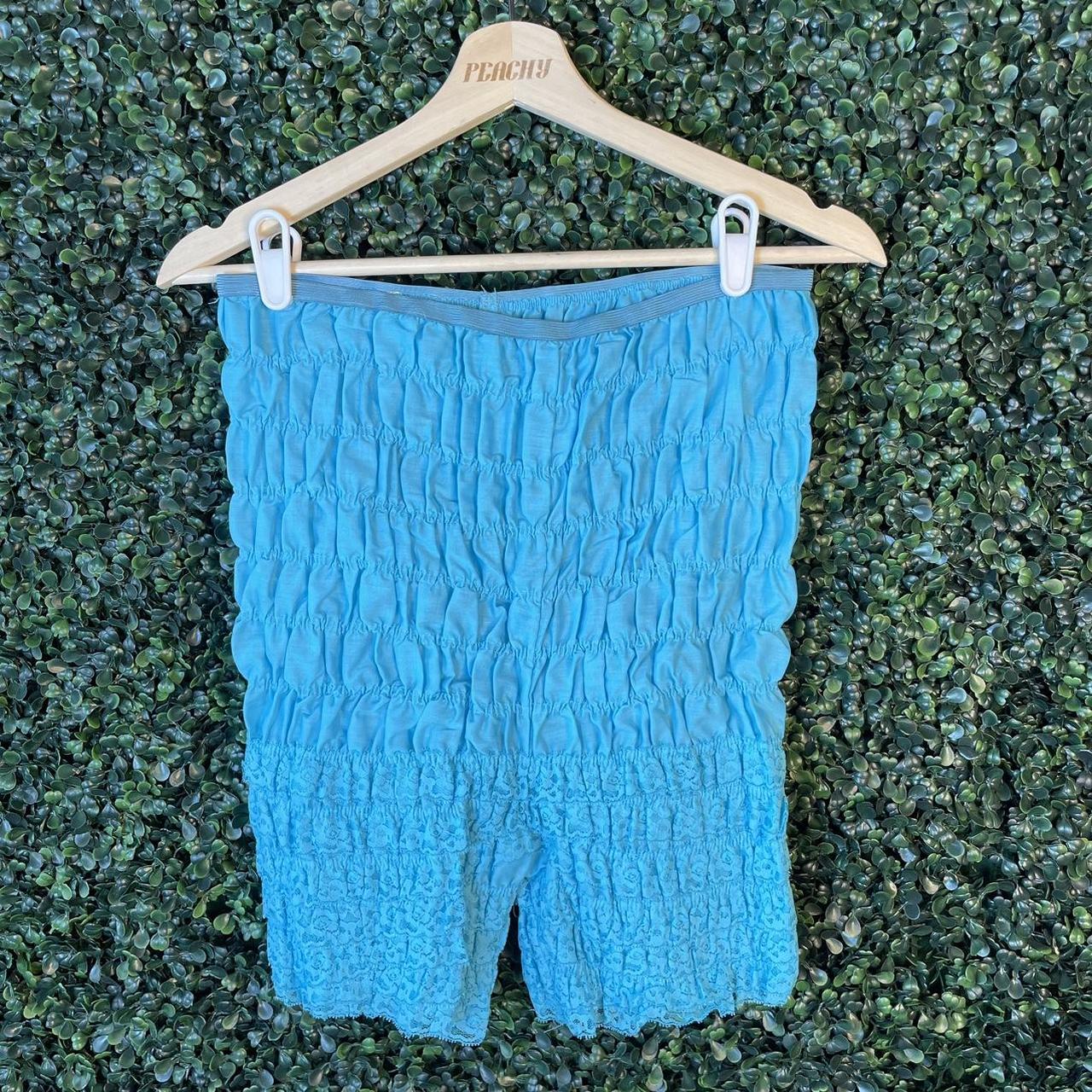 American Vintage Women's Blue Shorts Depop