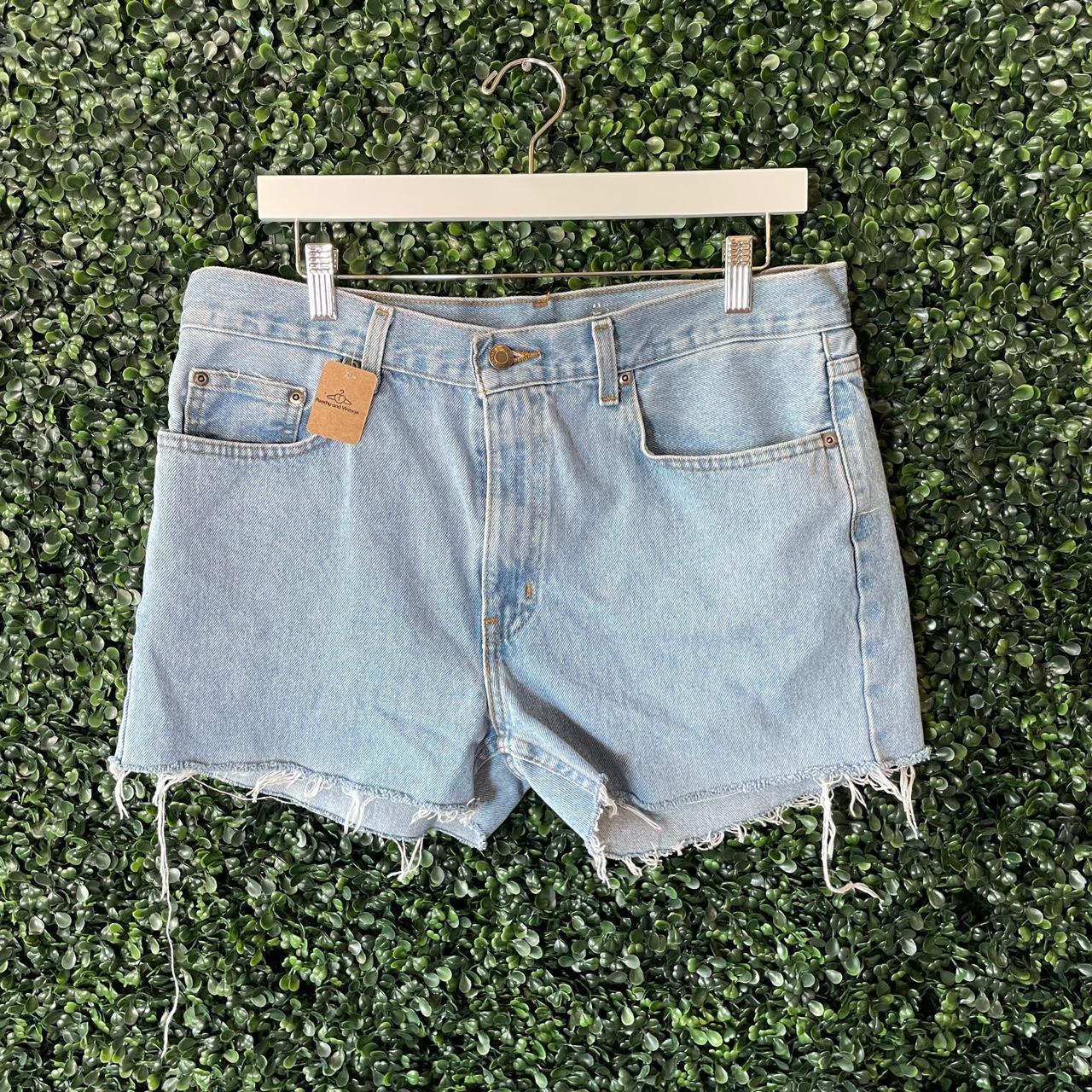 Vintage high waisted cutoff shorts These light... - Depop