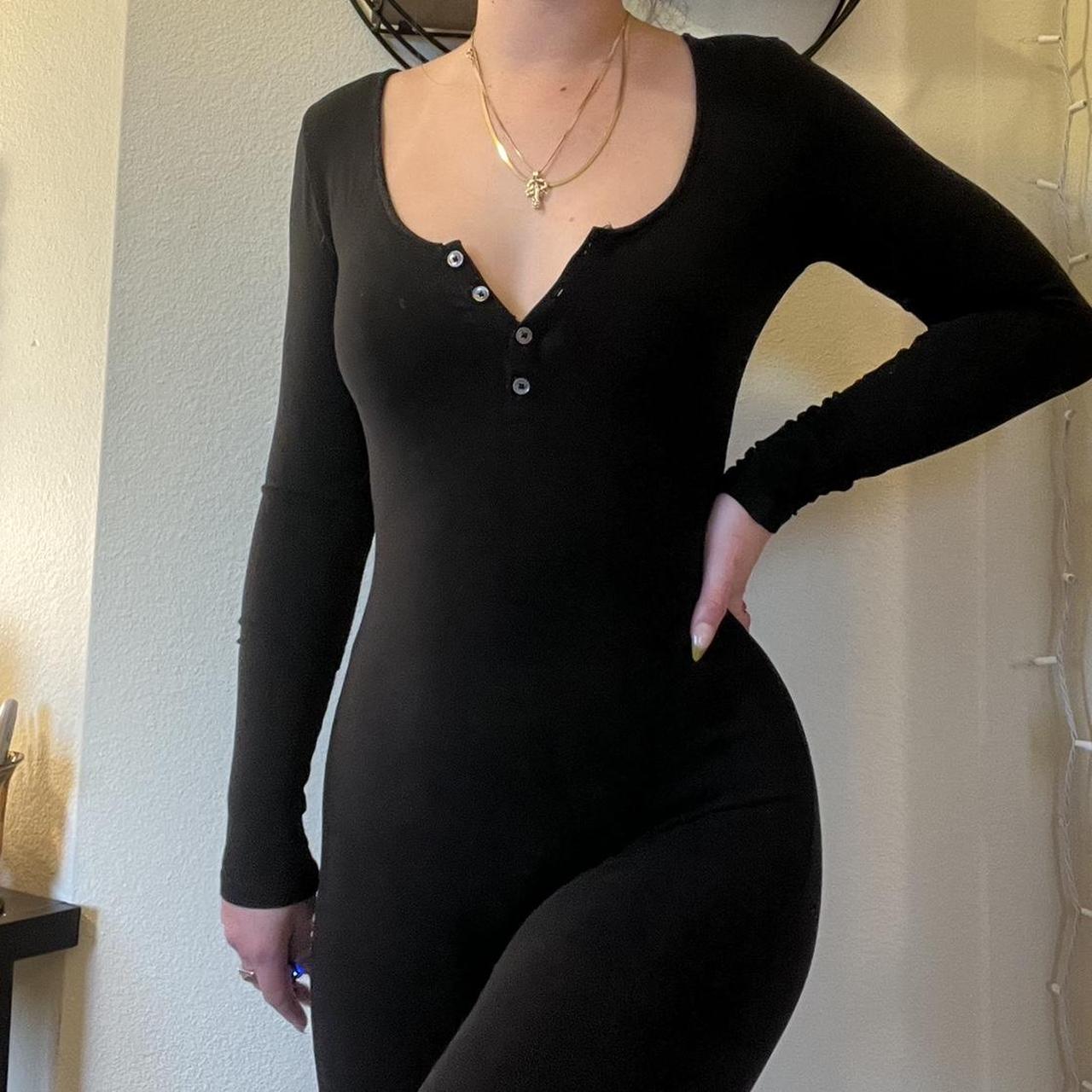 Aritzia Women's Black Jumpsuit Depop