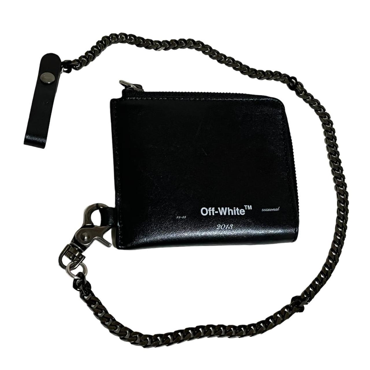 10%OFFOFF WHITE ZIP CHAIN WALLET　チェーンウォレット 小物