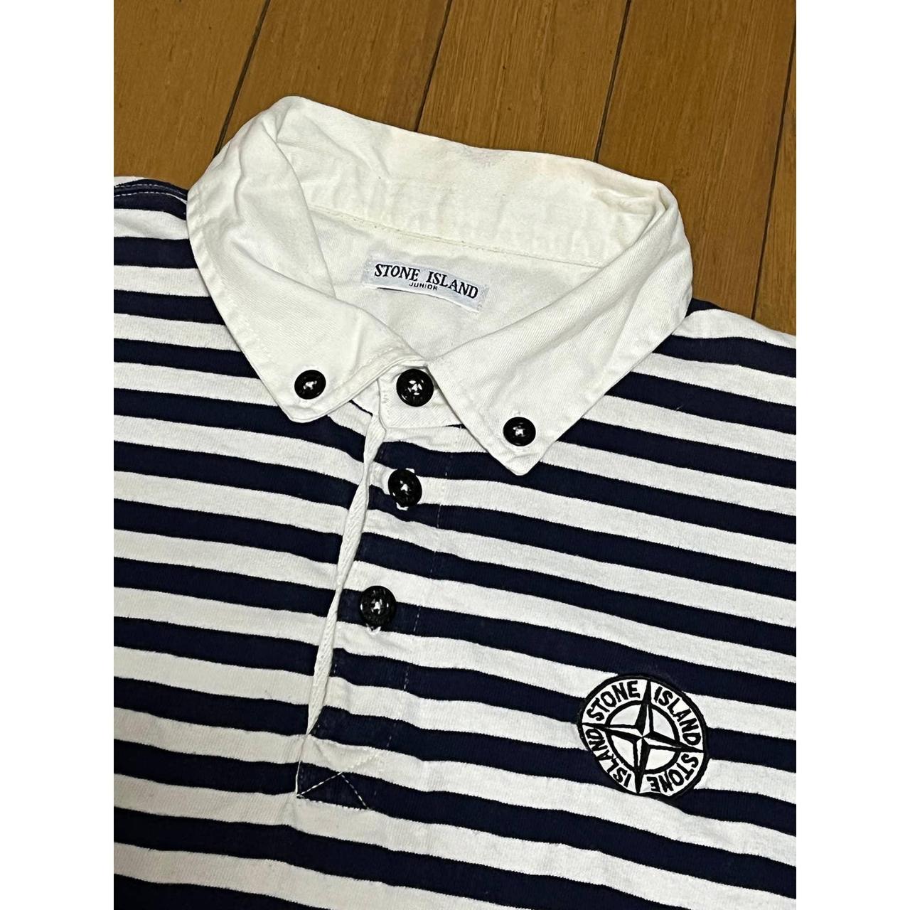 Stone island striped on sale shirt