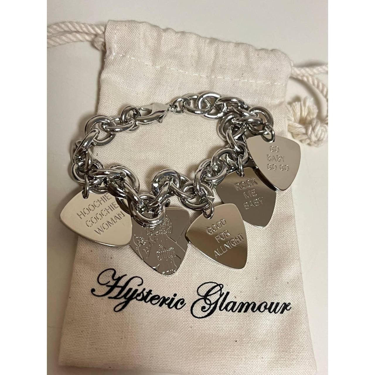 NEW Hysteric Glamour Silver Guitar Pick Charm | Depop