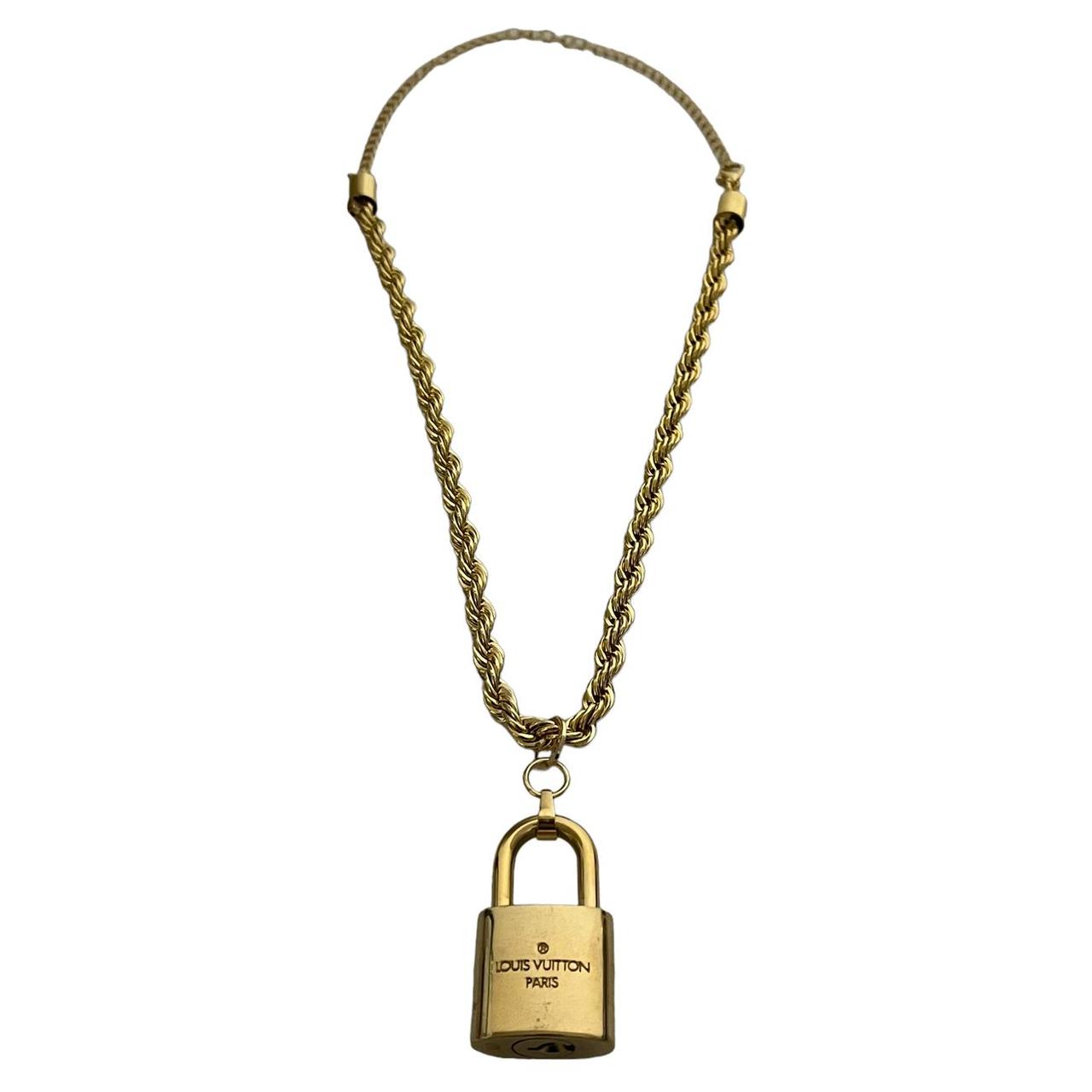 Louis Vuitton Gold Padlock Necklace - Rope Chain An - Depop