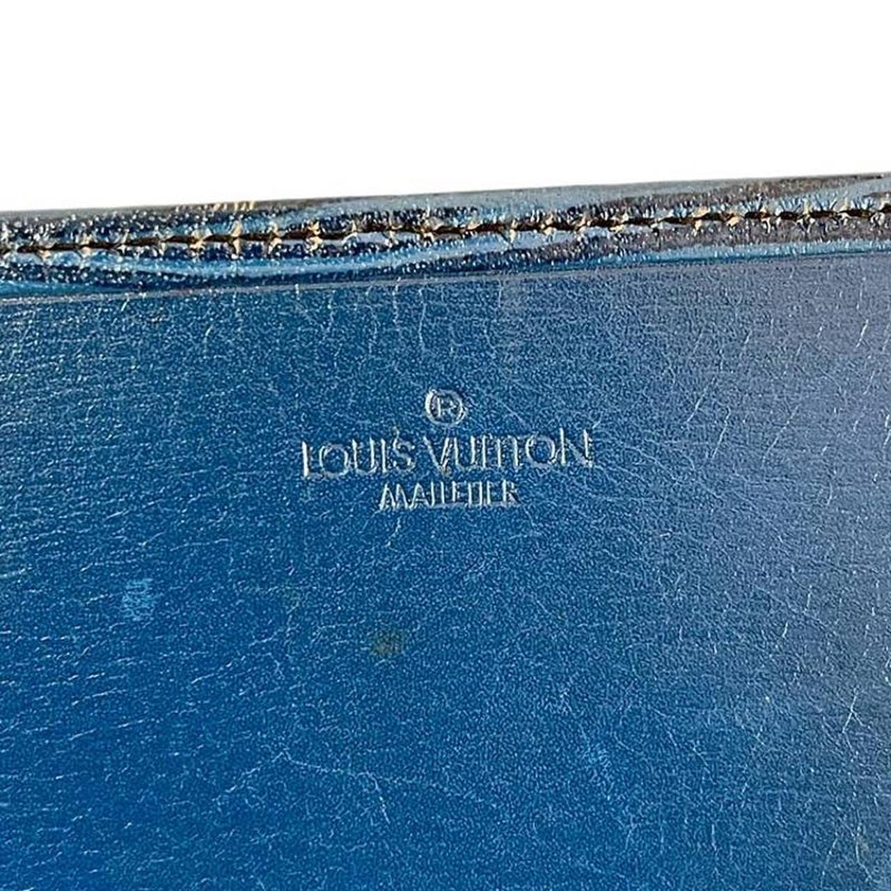 LOUIS VUITTON Marco Blue Epi Leather BiFold - Depop