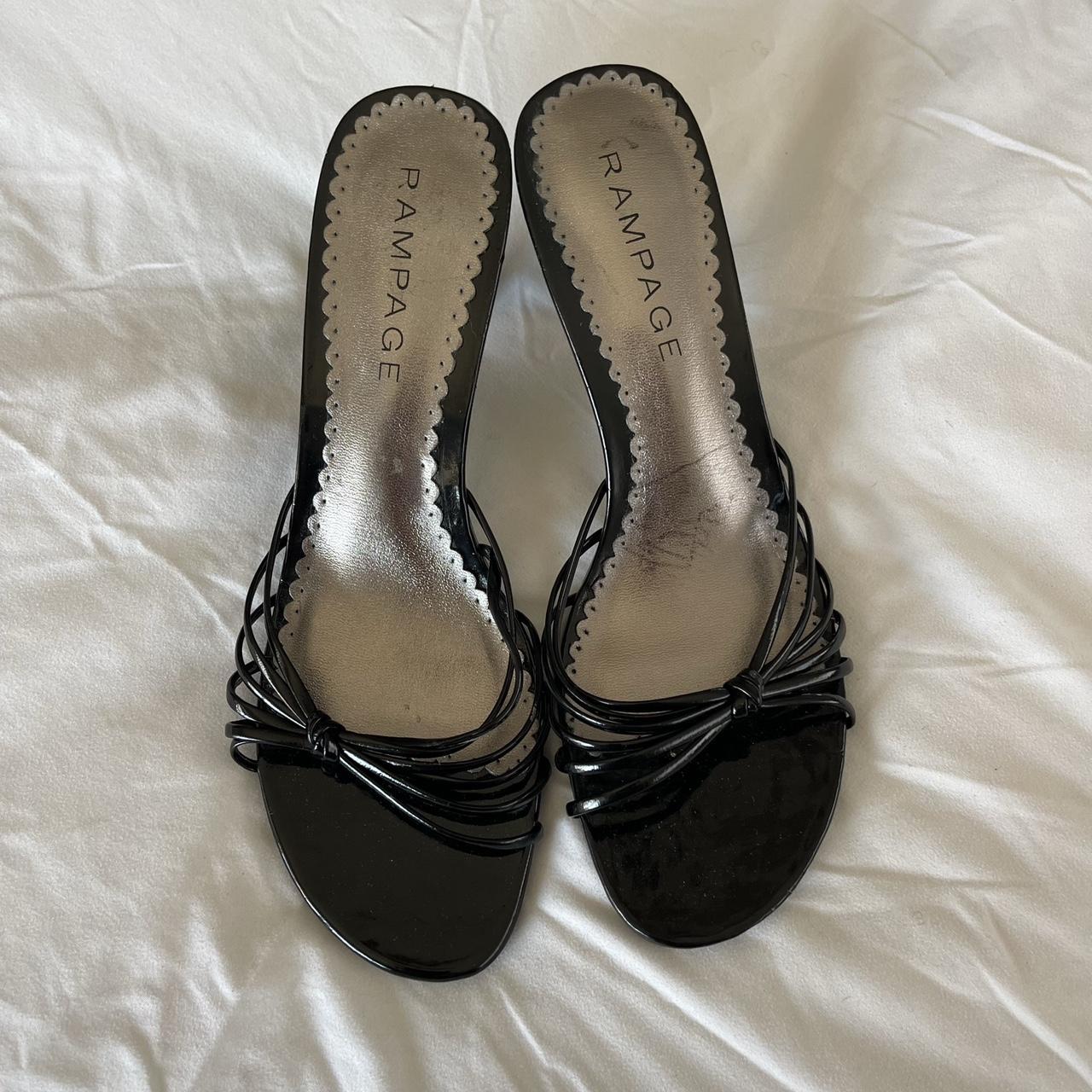 90s/early 2000s Strappy kitten heels Shoes are in... - Depop