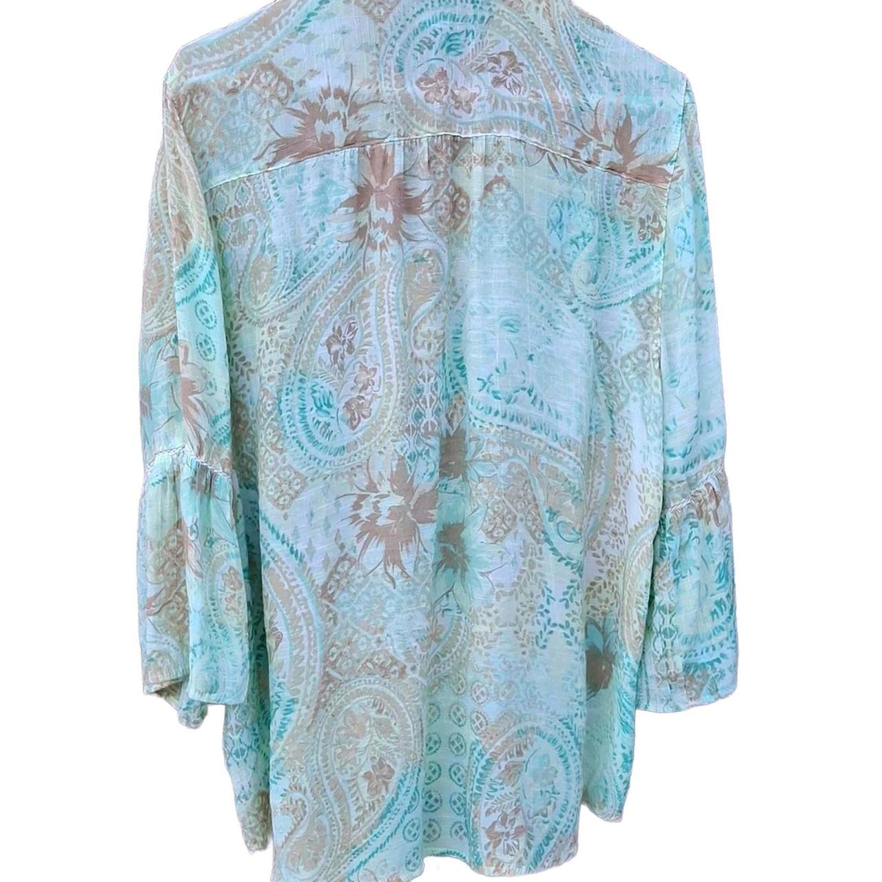 Ruby Rd. Women's Top - Green/Cream - M – Ruby Rd.… - image 6