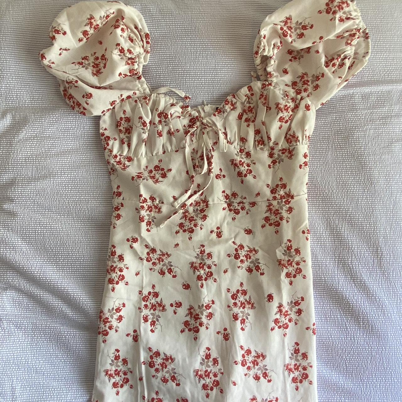 Milkmaid mini floral pleasures inspired dress with... - Depop