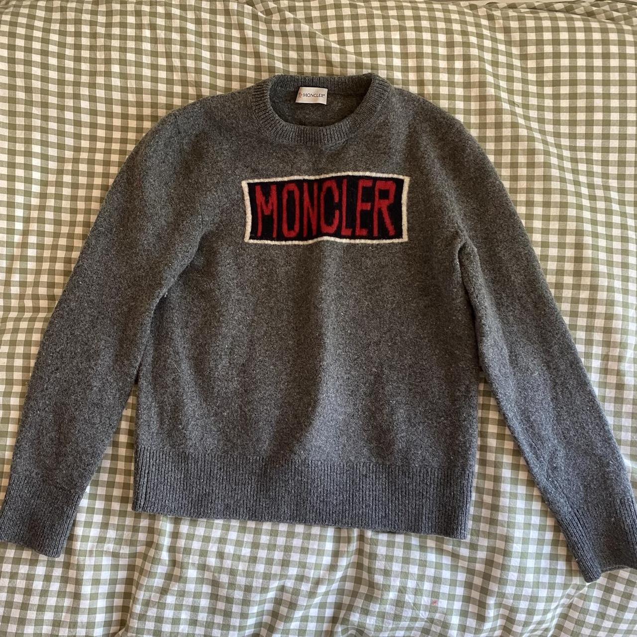 Grey moncler jumper best sale