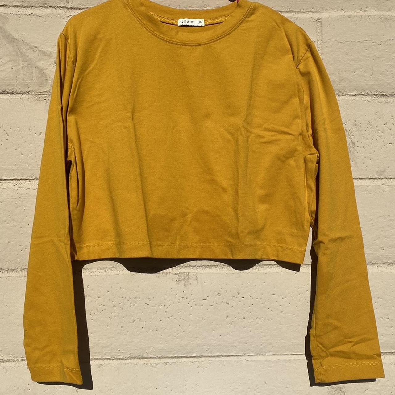 Cotton On Women's Yellow Croptop Depop