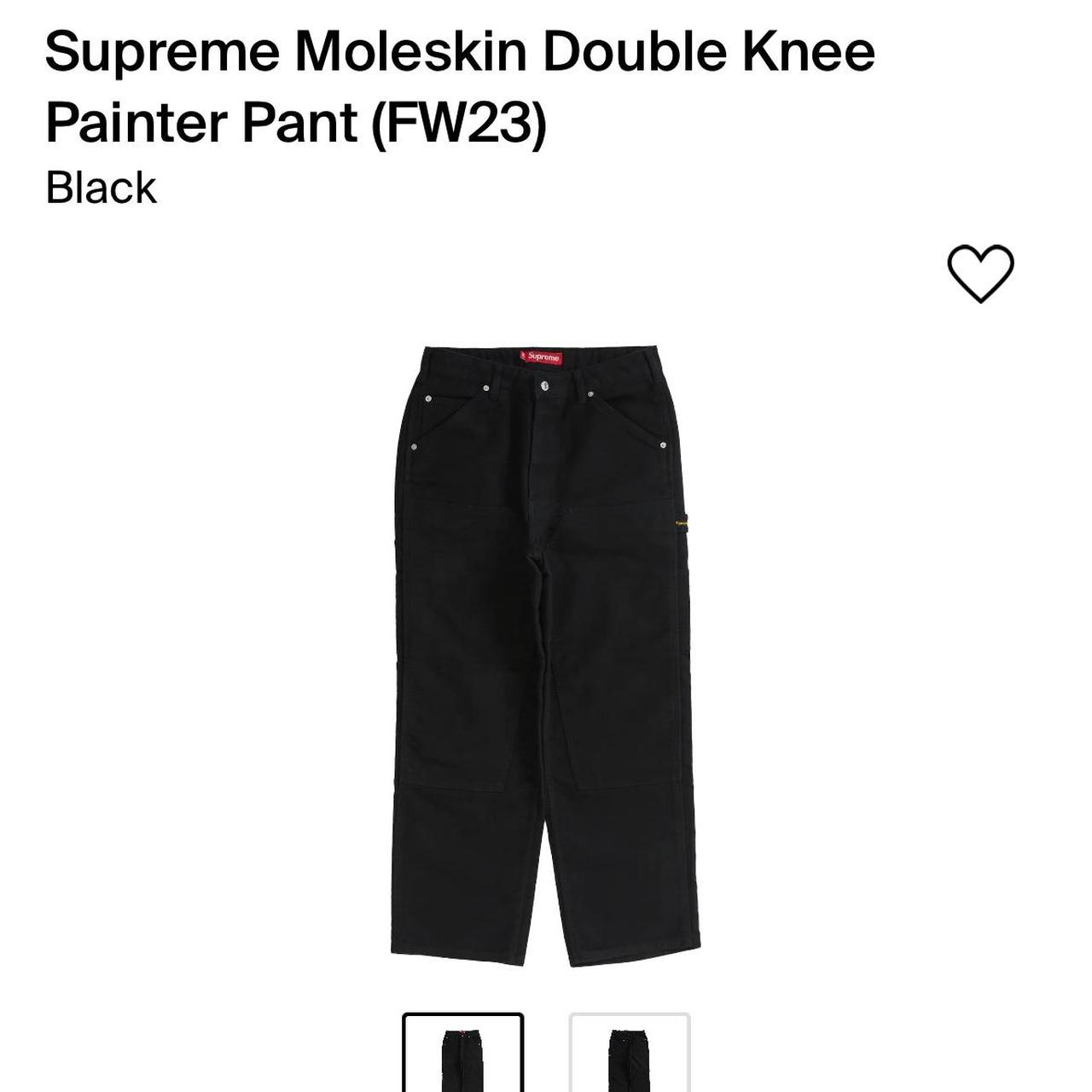 new supreme moleskin double knee pants size... - Depop